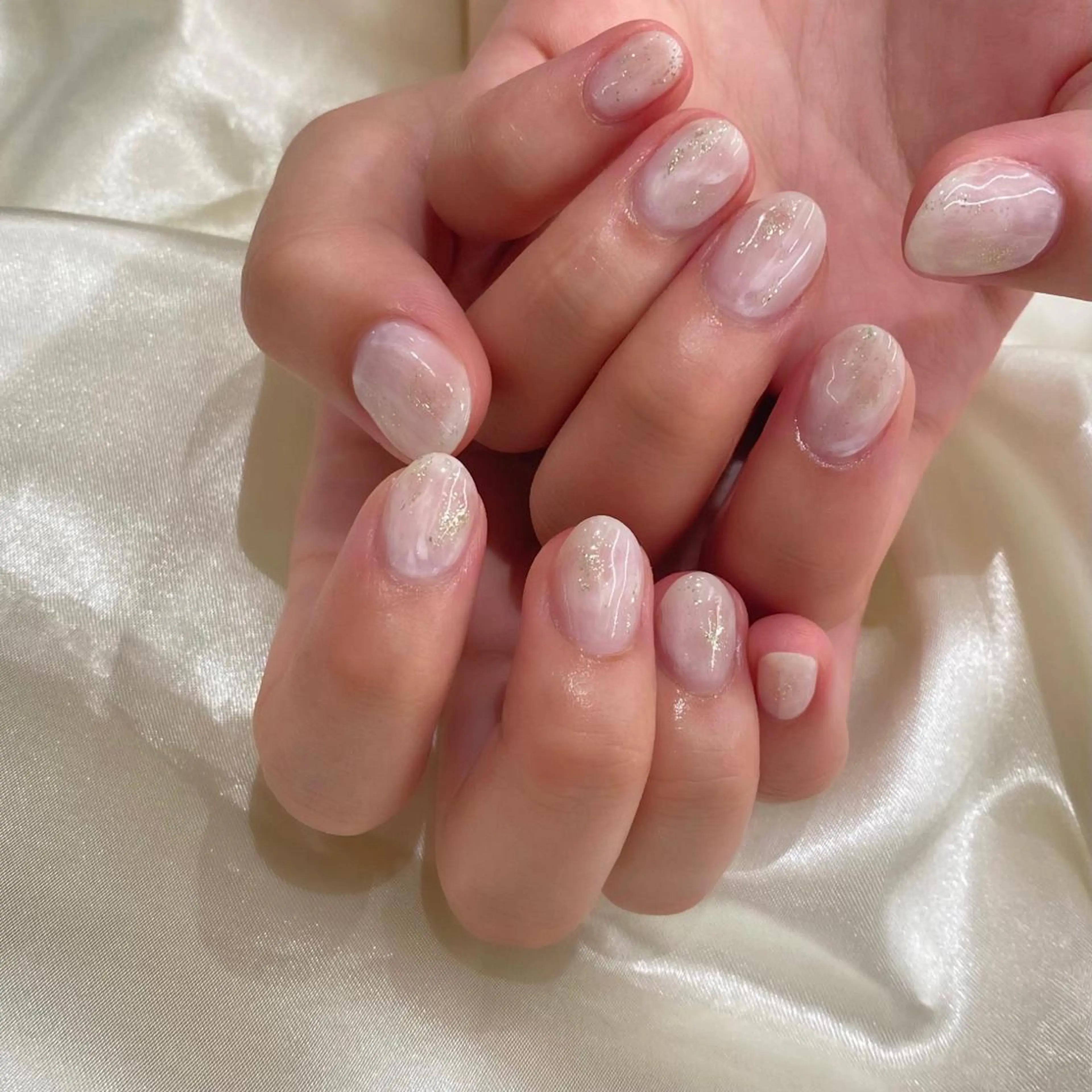 ネイル ラメ(グリッター) ワンカラーネイル Yuriko Omi パラジェル/渋谷のネイルデザイン