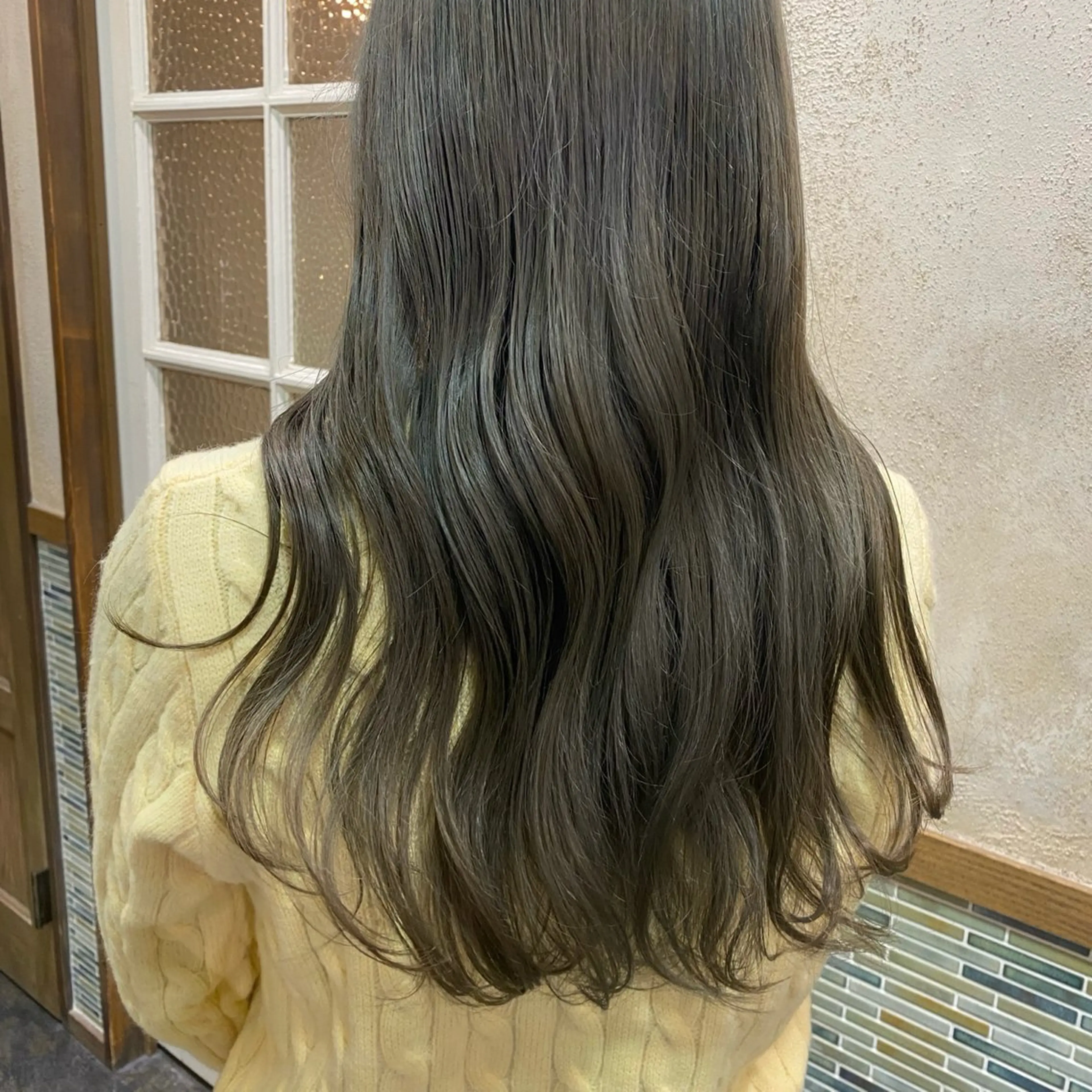 ロング カラー カット ヘアカラー トリートメント くすみカラー♡ Yuukaのヘアスタイル