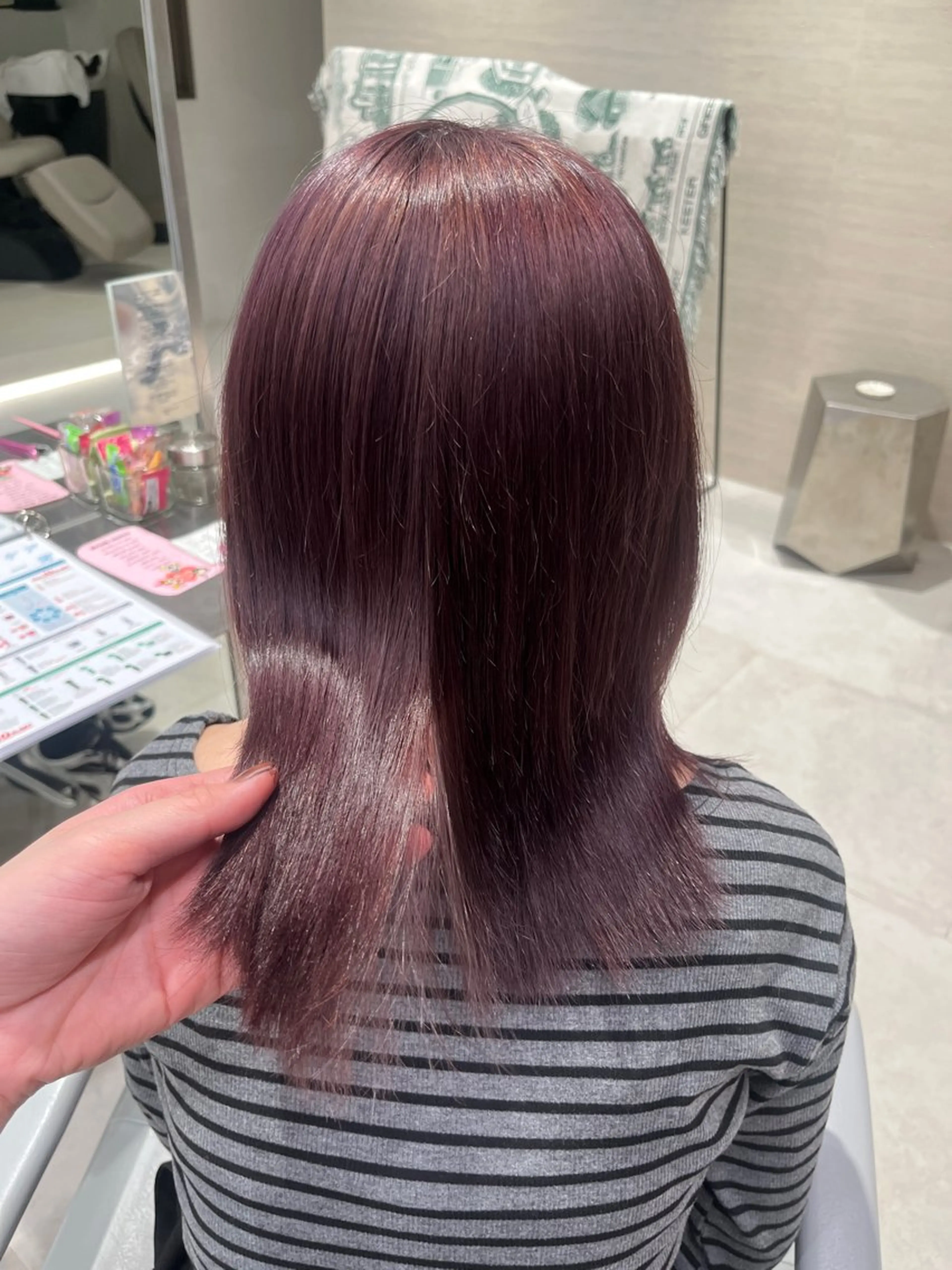 カラー ラベンダーカラー ヘアカラー Kaede✩.* keen立川のヘアスタイル