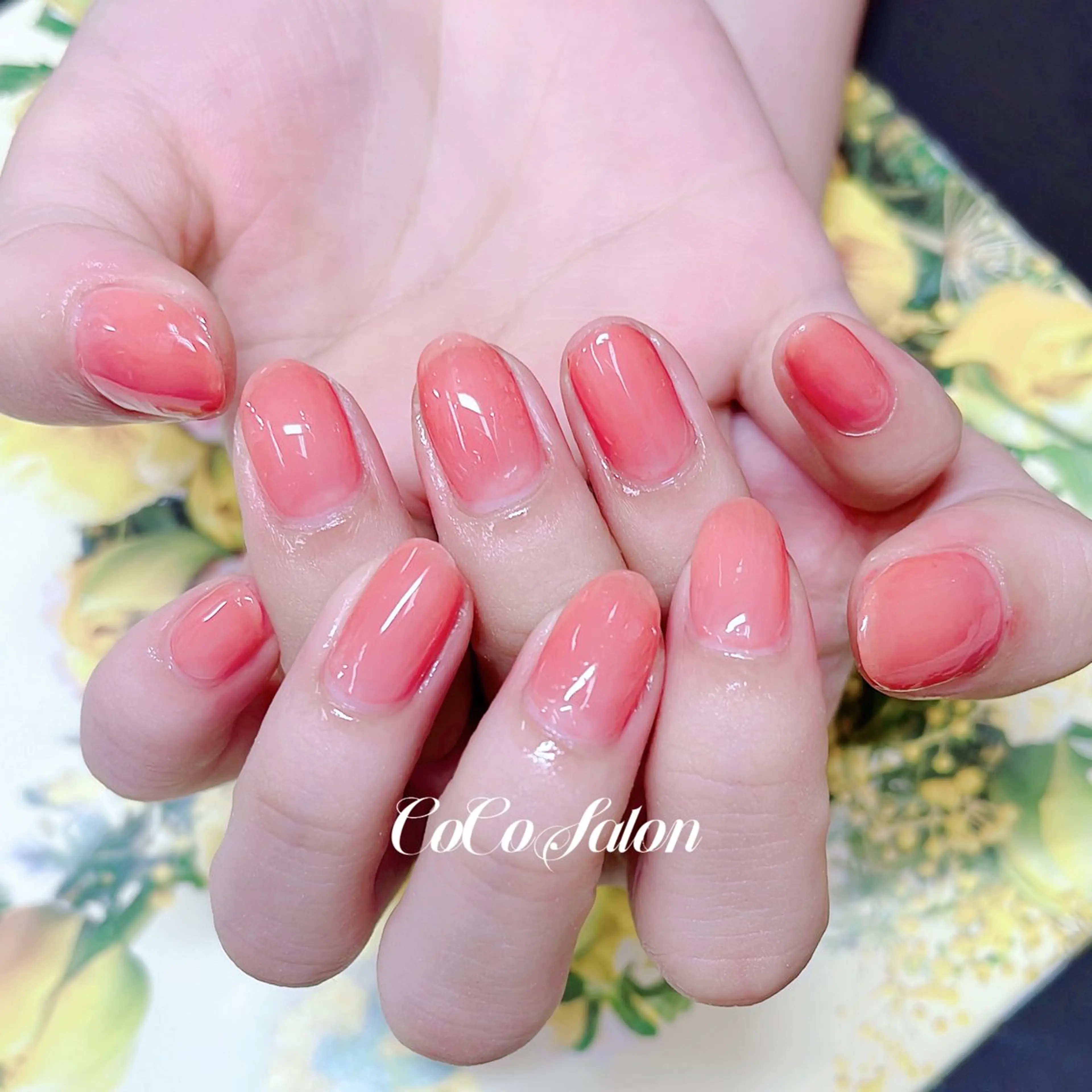 ネイル ジェルネイル ワンカラーネイル パラジェル ピンク スカルプネイル ハンドネイル CoCoSalon ネイル/まつ毛予約のネイルデザイン