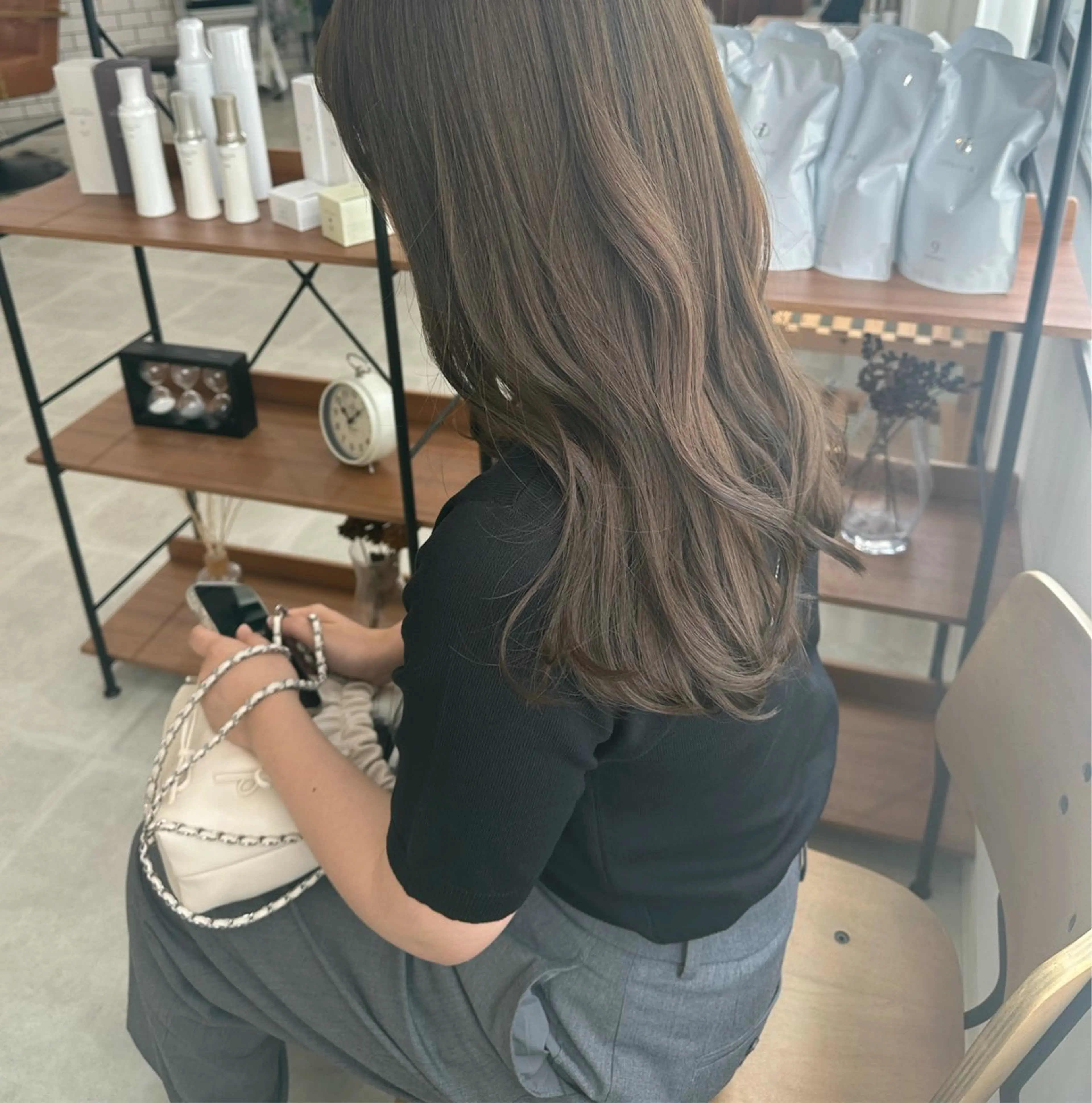 セミロング カラー パーマ お洒落パーマ/ 艶カラー/michiのヘアスタイル