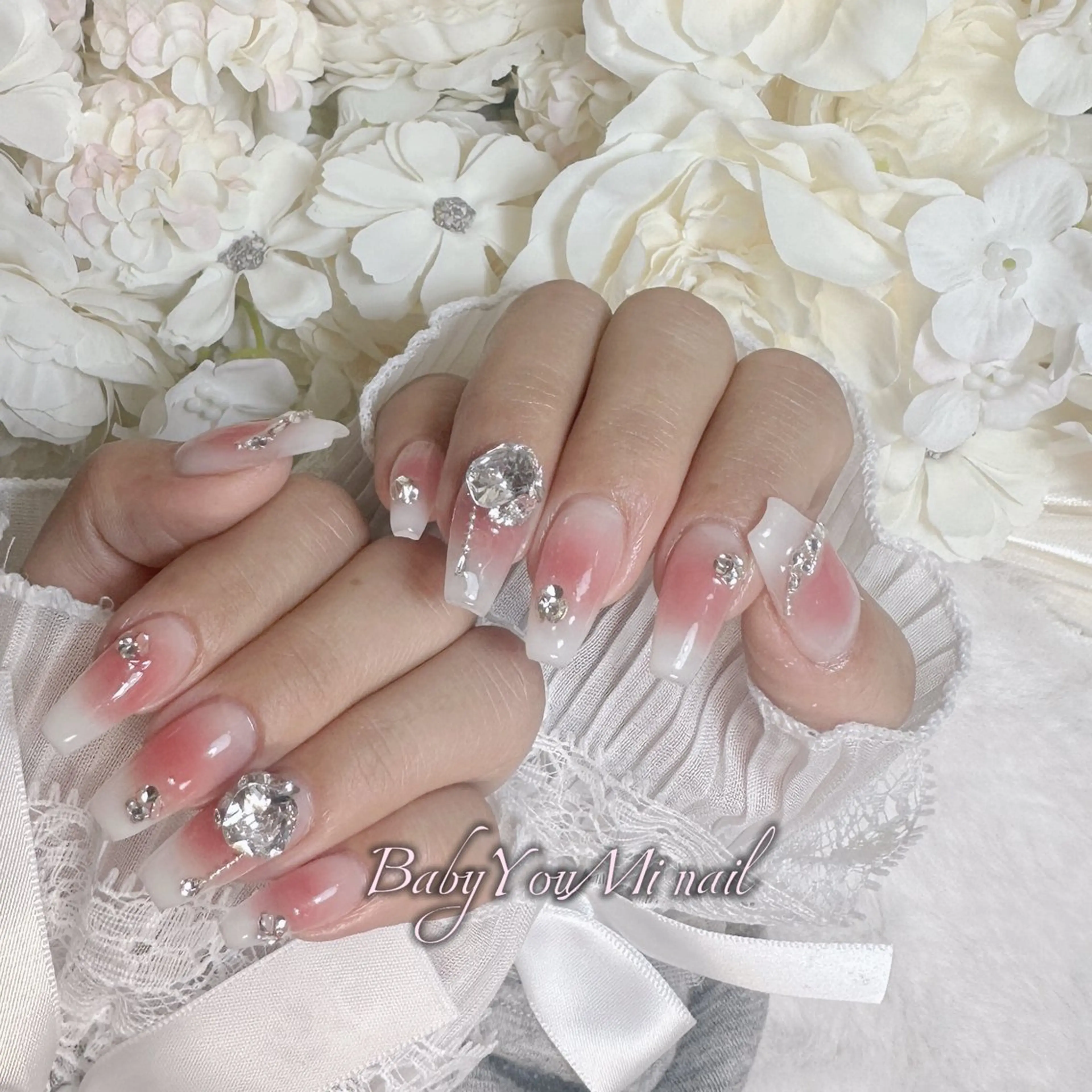 ネイル オーロラネイル 成人式 フットネイル フレンチネイル ジェルネイル ハンドネイル BabyYouMi nailのネイルデザイン