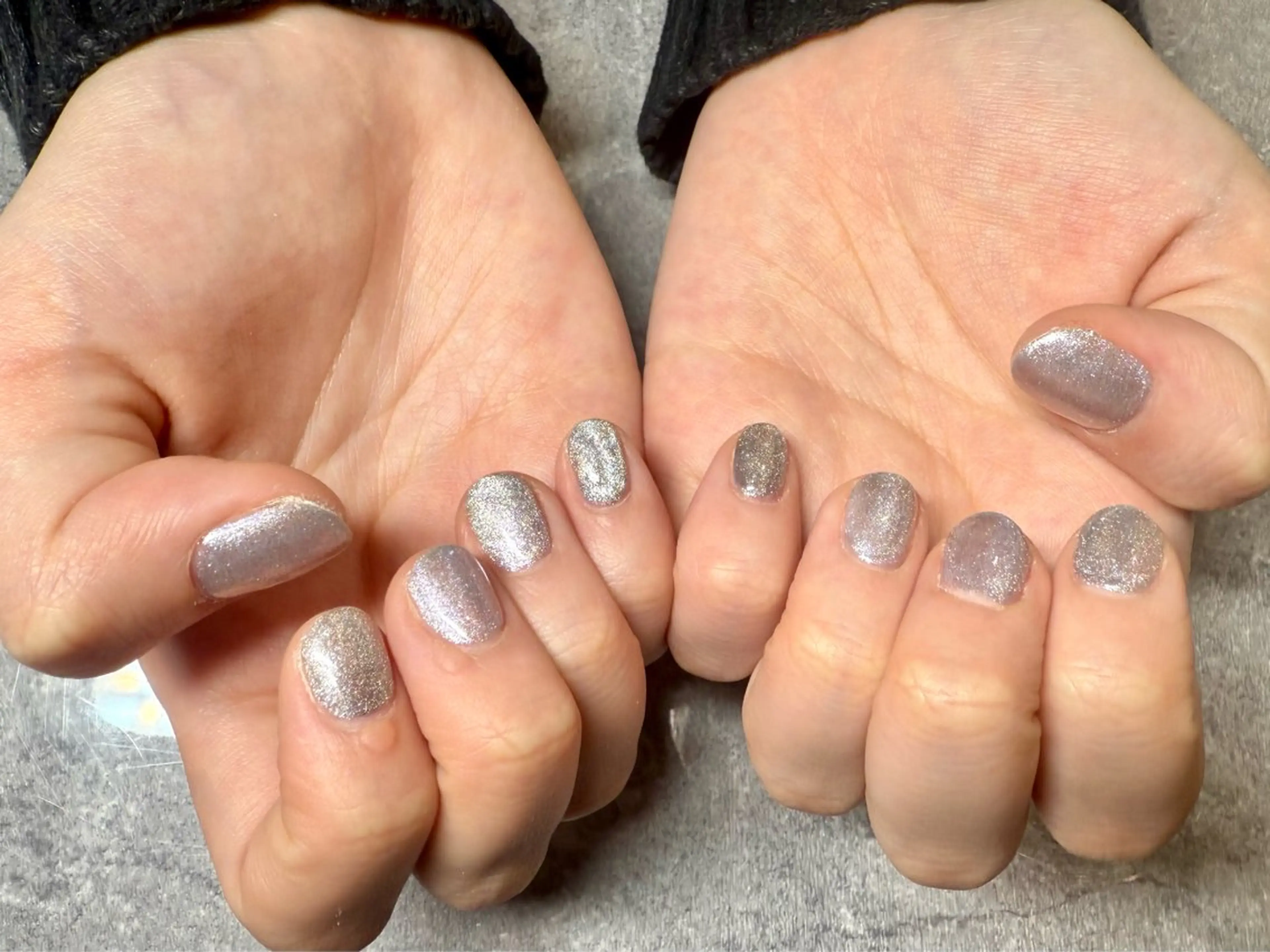 【Jrスタッフ】シンプル🤍マグネットネイルの写真