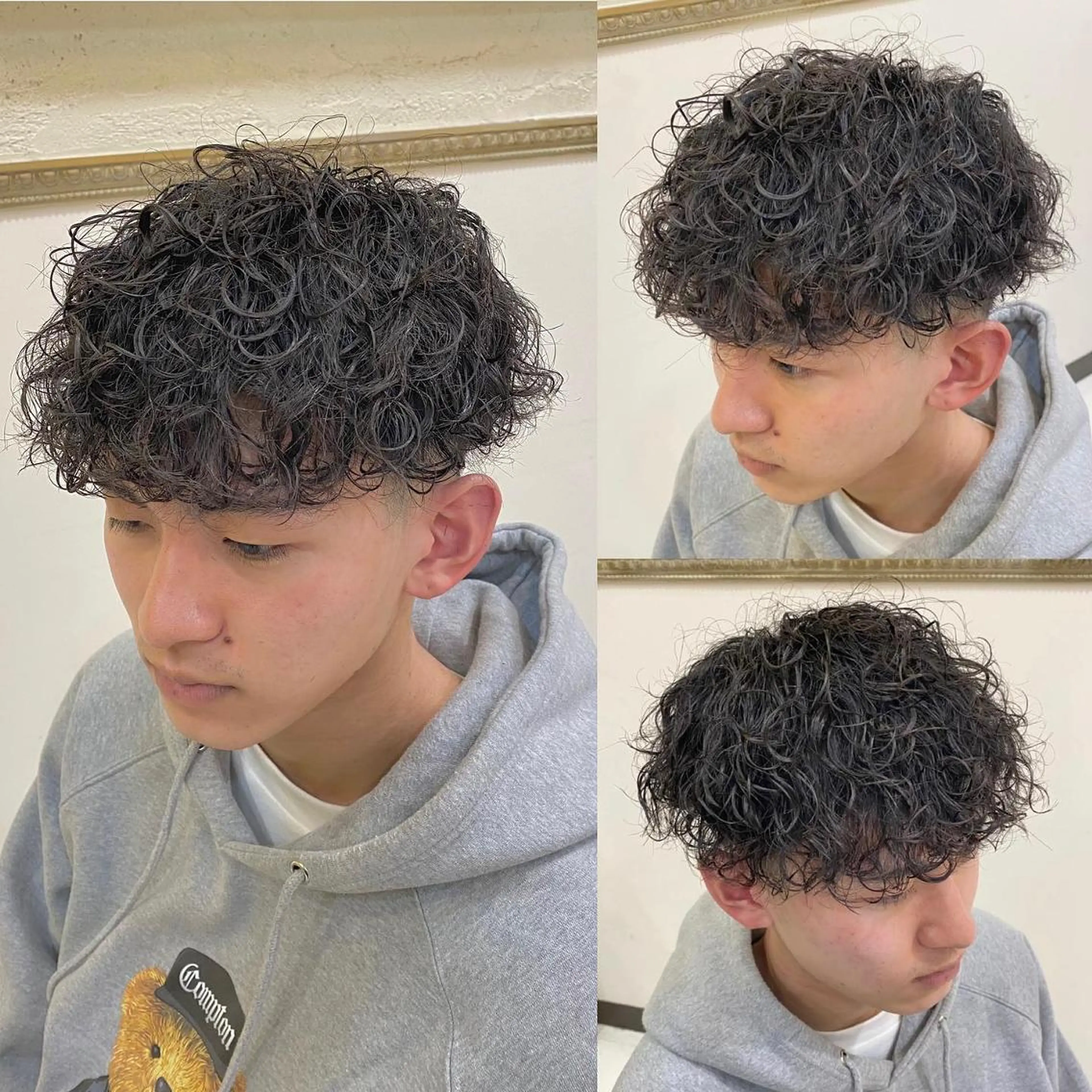 パーマ メンズ フェードカット メンズパーマ メンズツイストパーマ ツイストスパイラルパーマ 刈り上げ 年間2000名担当◎ パーマ職人/仲原佑樹のヘアスタイル