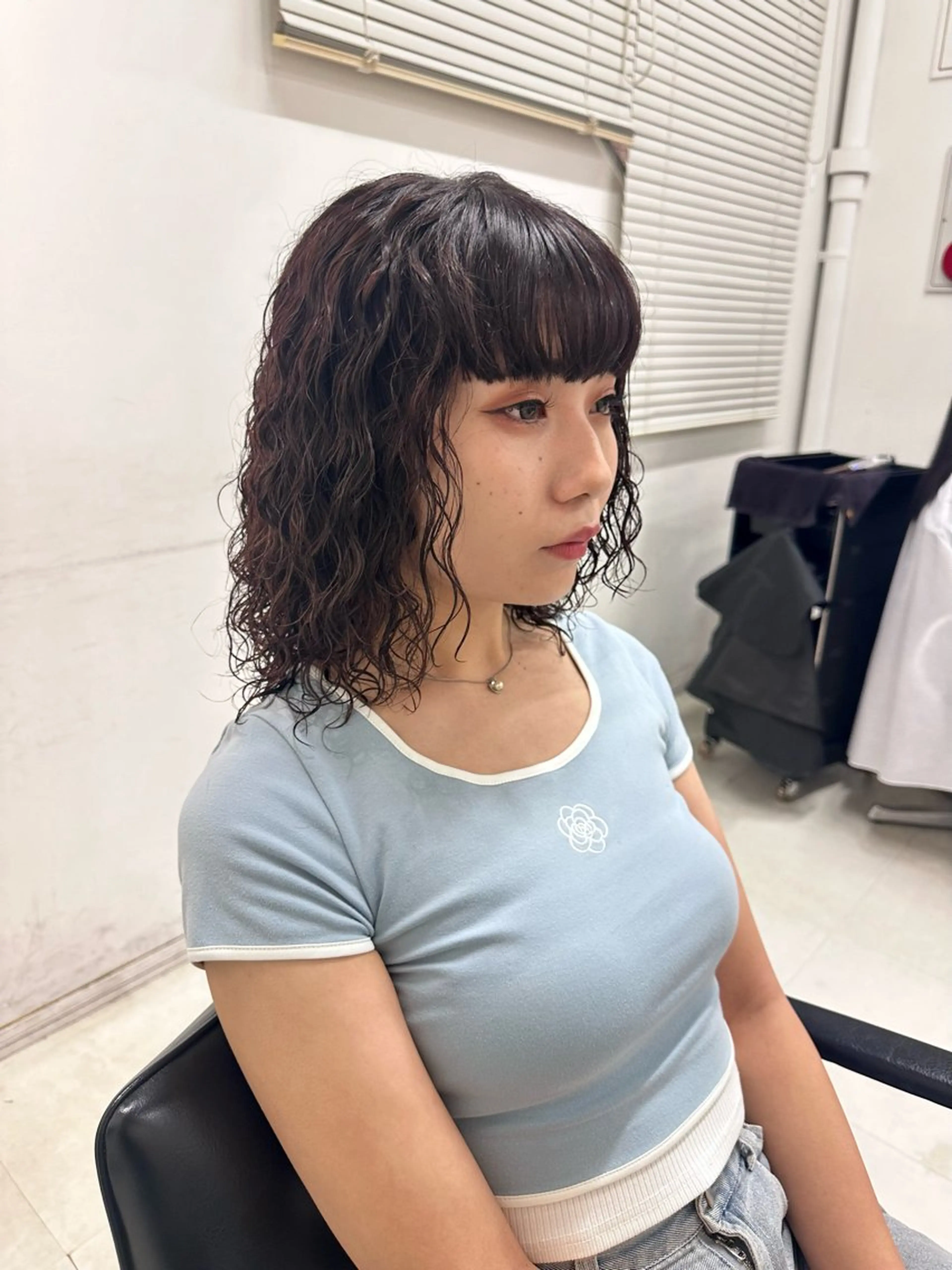 ミディアム パーマ CUT LINE所属・ヘアドネーション/ ショート・ボブのヘアスタイル