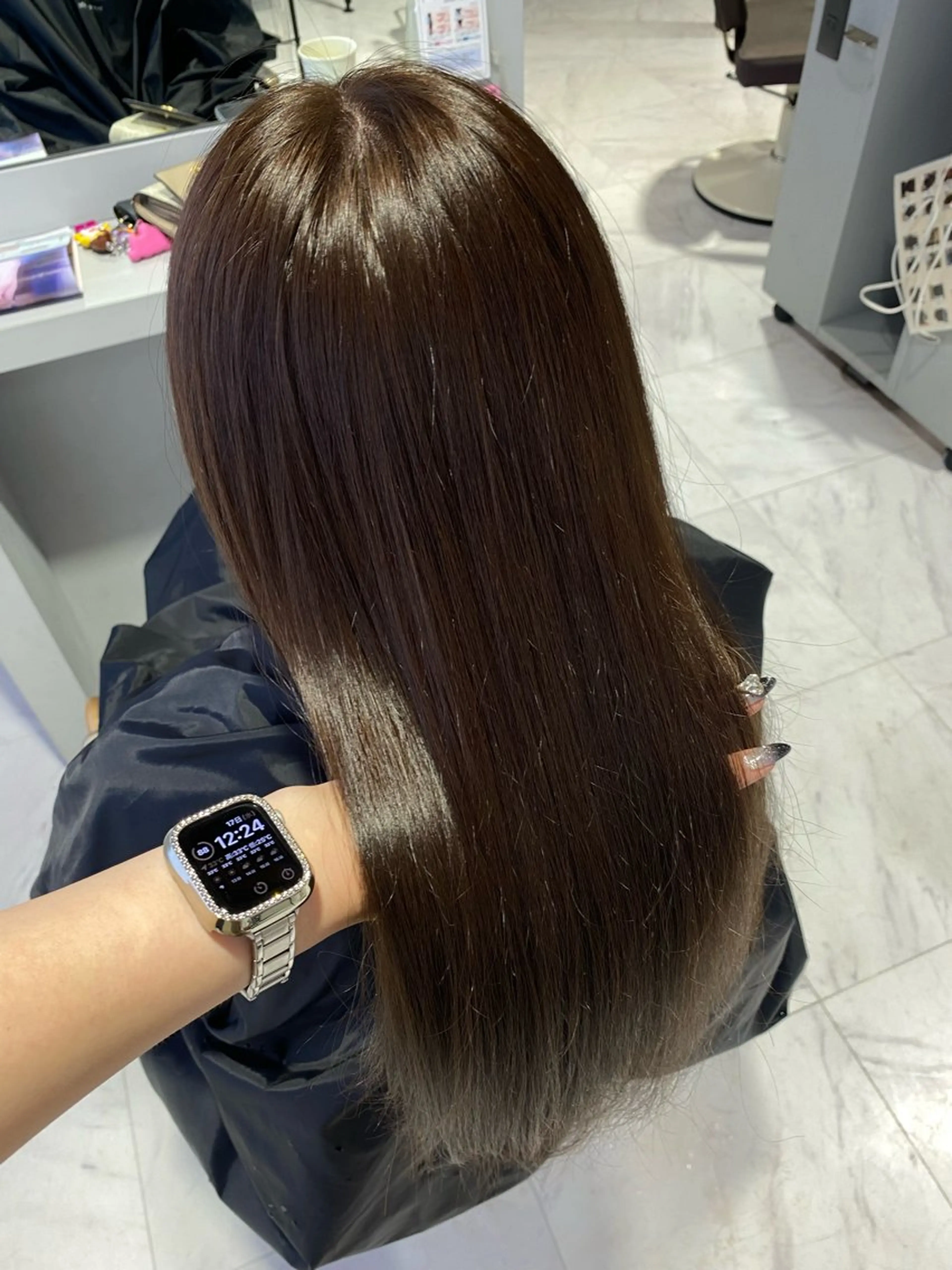 カラー アッシュ アッシュブラウン ブラウンカラー 透明感カラー ダブルカラー ヘアカラー BIANCA伊勢崎 mayaのヘアスタイル