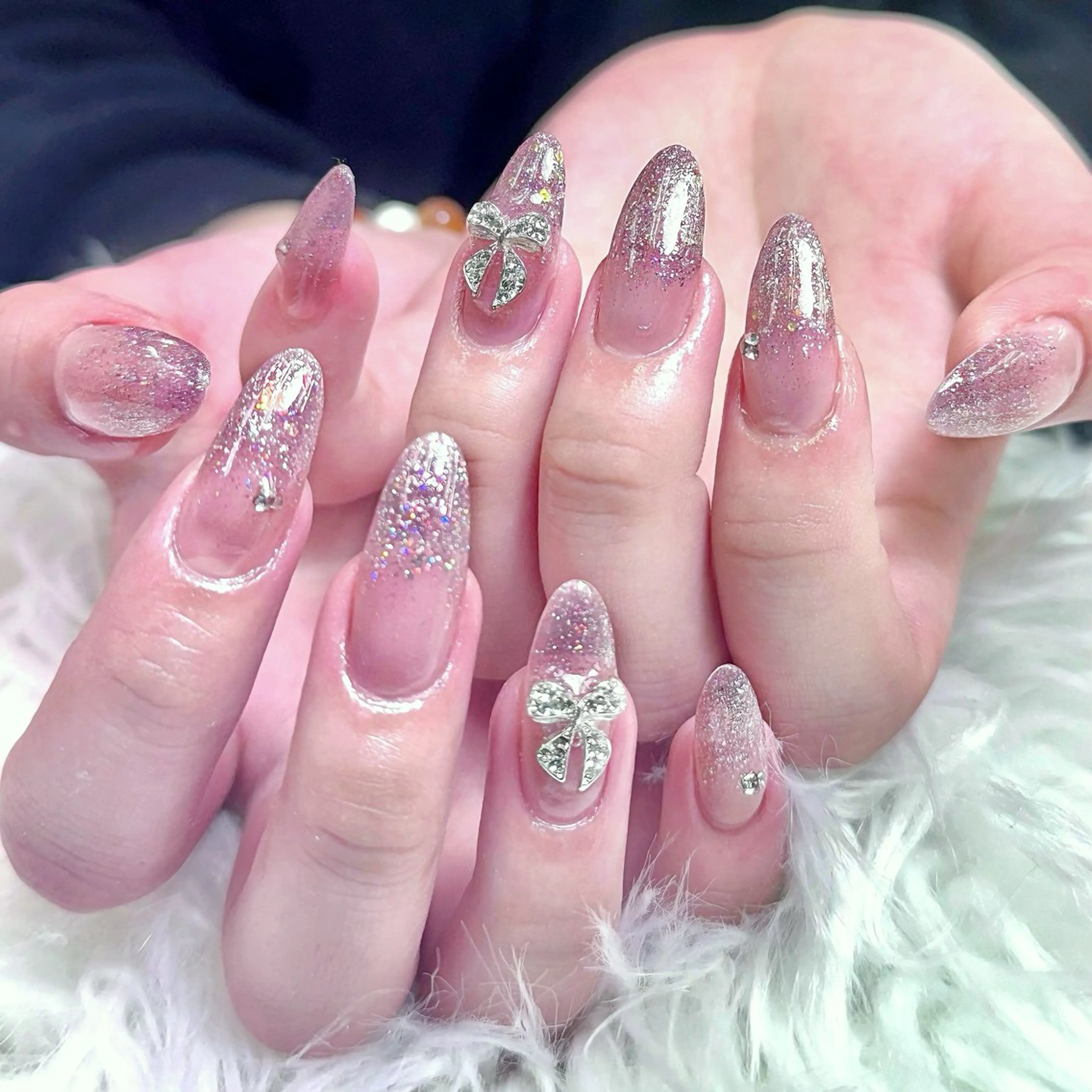 ネイル 🎀erika 長さだし💗モチ最高のネイルデザイン