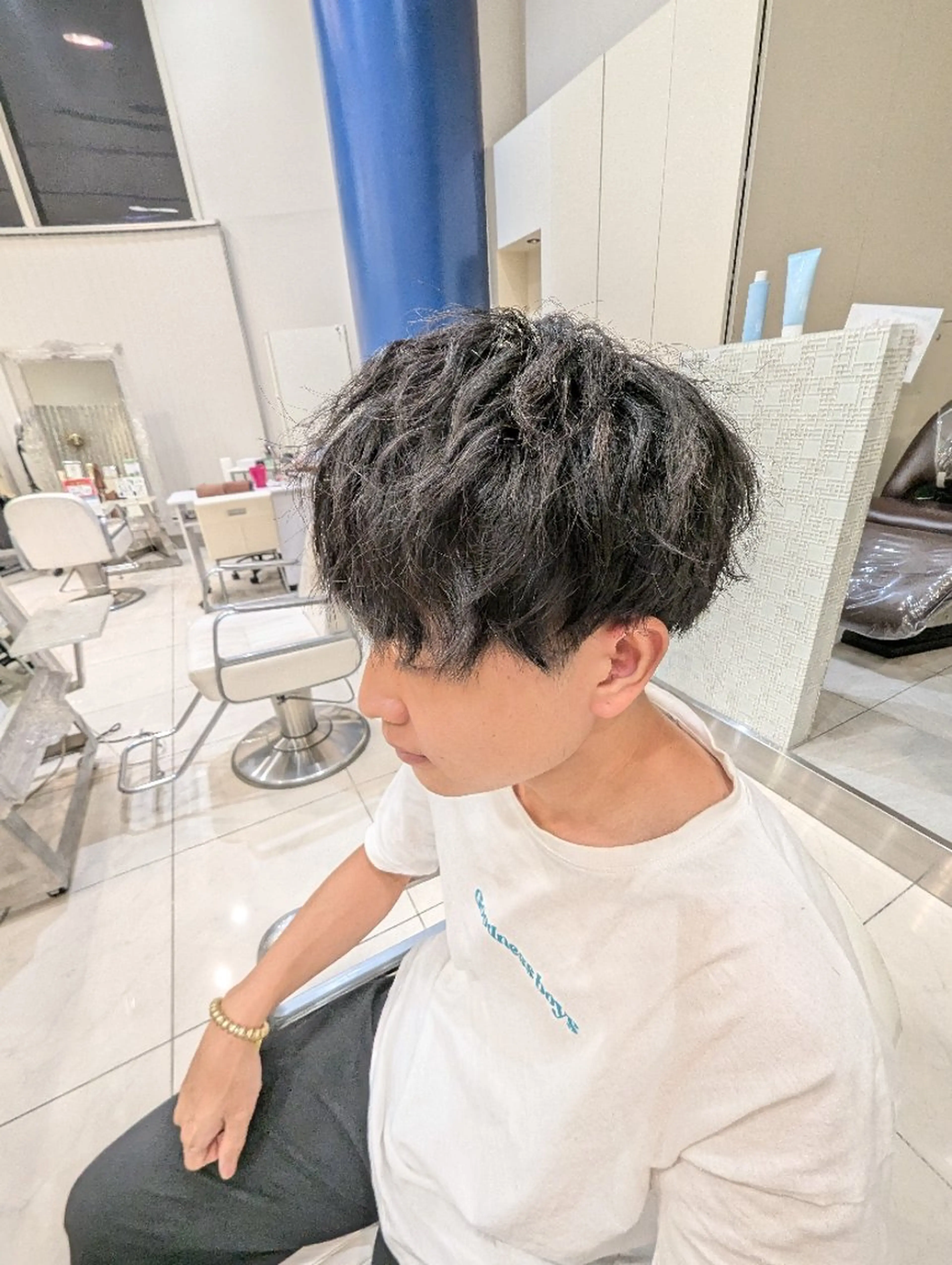 ショート パーマ メンズ 髪質改善 カミムラのヘアスタイル