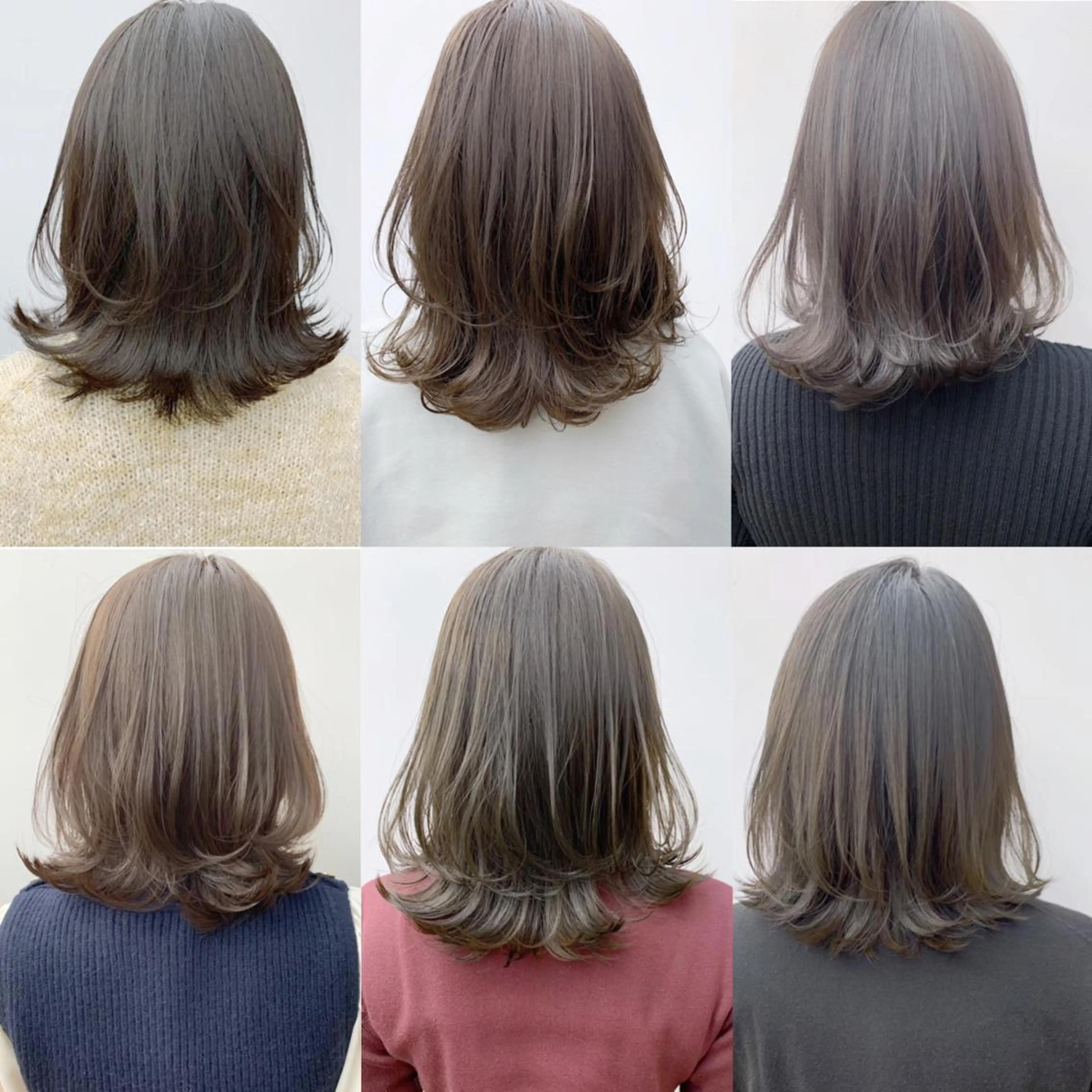 セミロング カラー ヘアアレンジ アディクシーカラー ベージュカラー フォギーベージュ ハイトーンカラー ボブ N° uairo 川崎店【ユアイロ】のヘアスタイル
