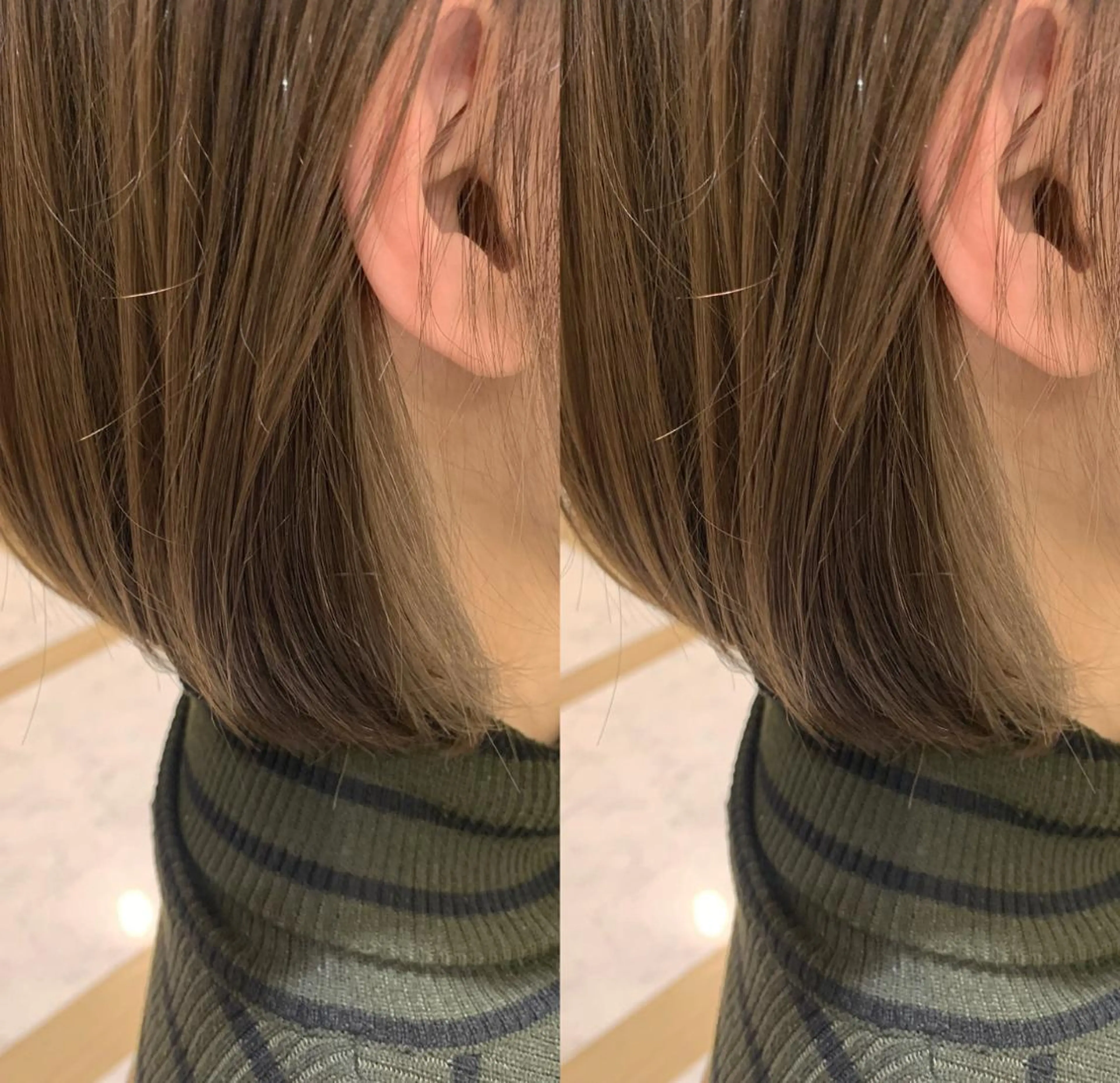 ミディアム カラー パーマ ヘアアレンジ 韓国ヘア/髪質改善 /Harunaのヘアスタイル