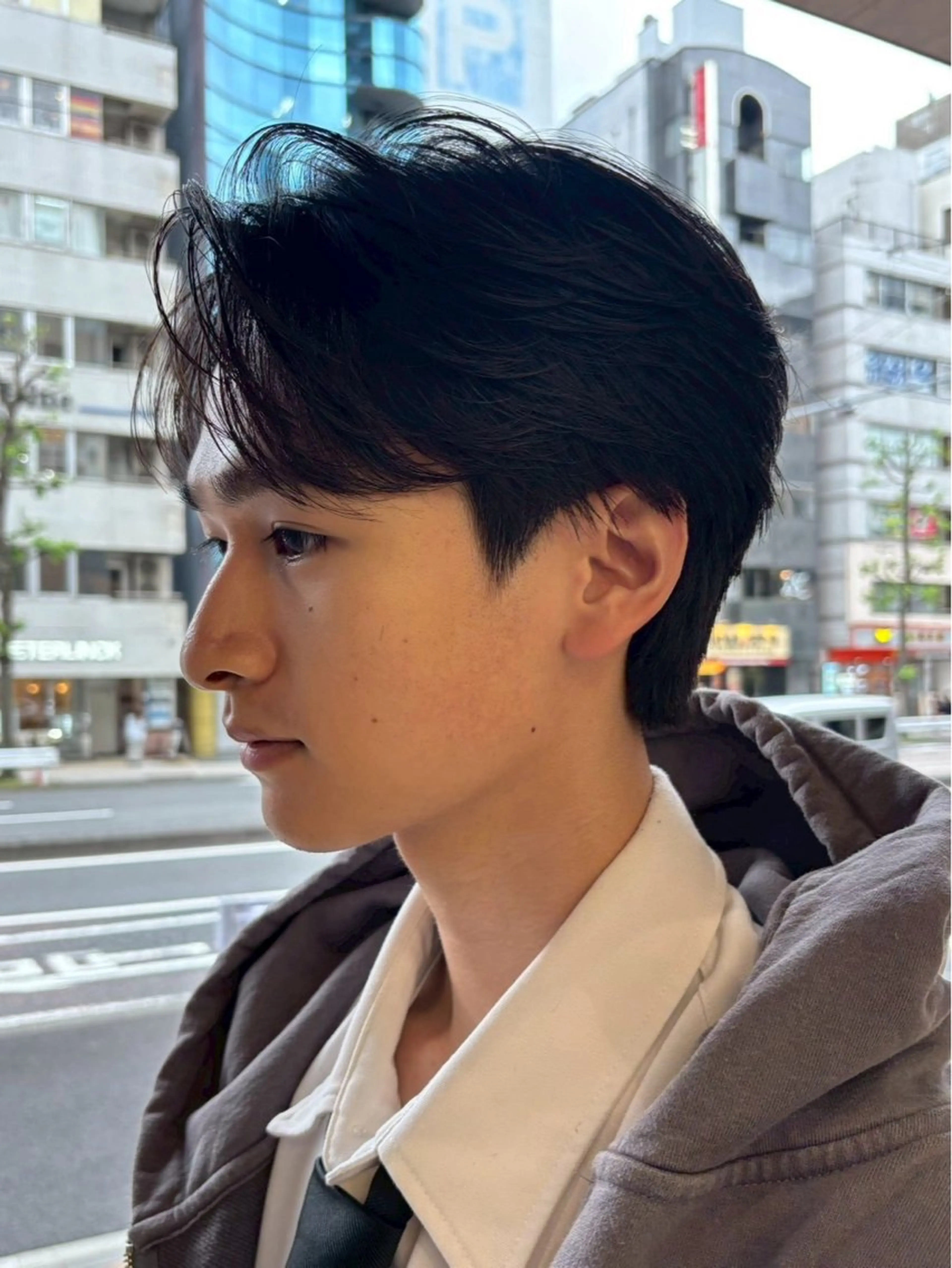 骨格補正カット＋縮毛矯正　【センターパート】の写真