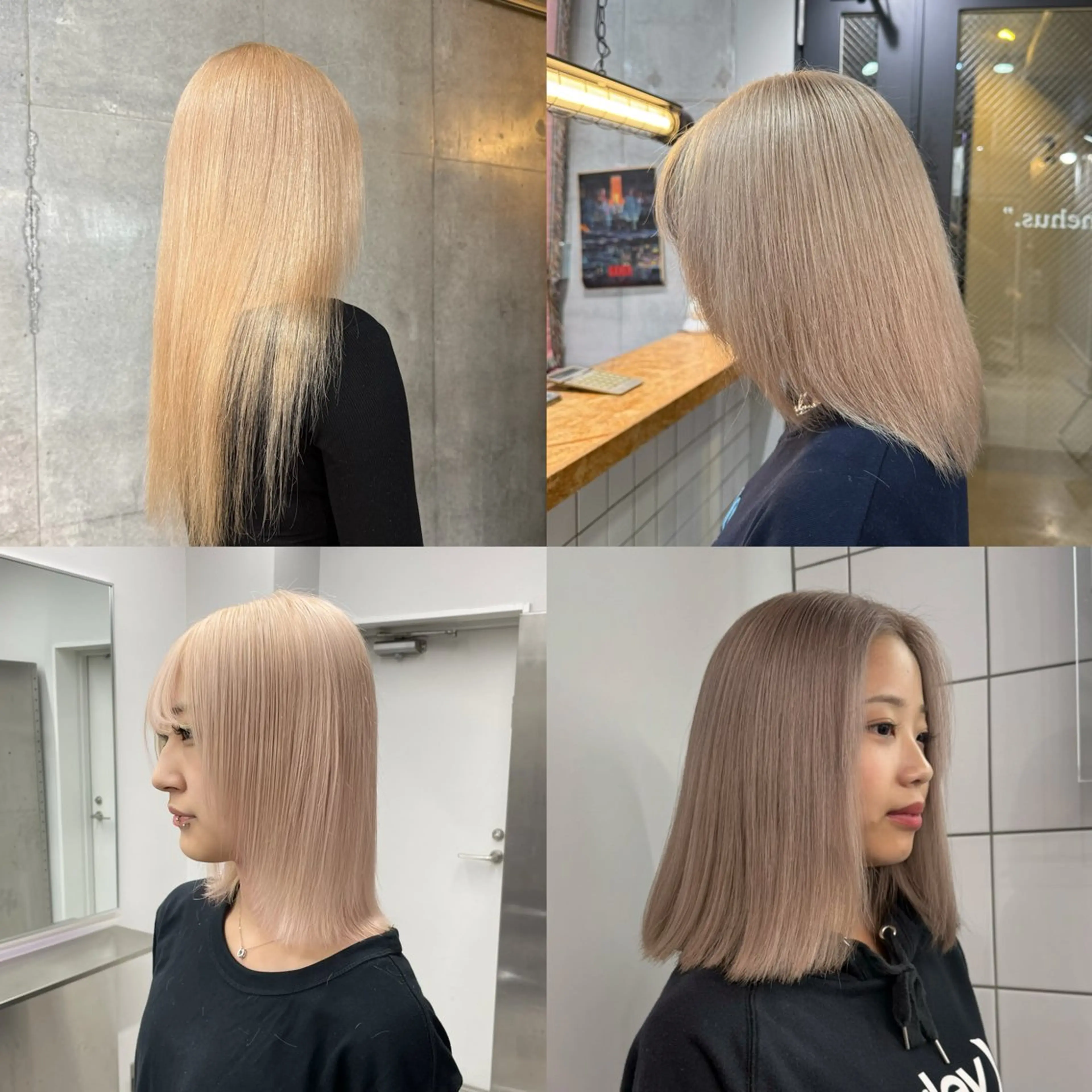 セミロング カラー ブロンド ピンクカラー ヘアカラー ハイトーン特化/ 複雑履歴修正/拓真のヘアスタイル