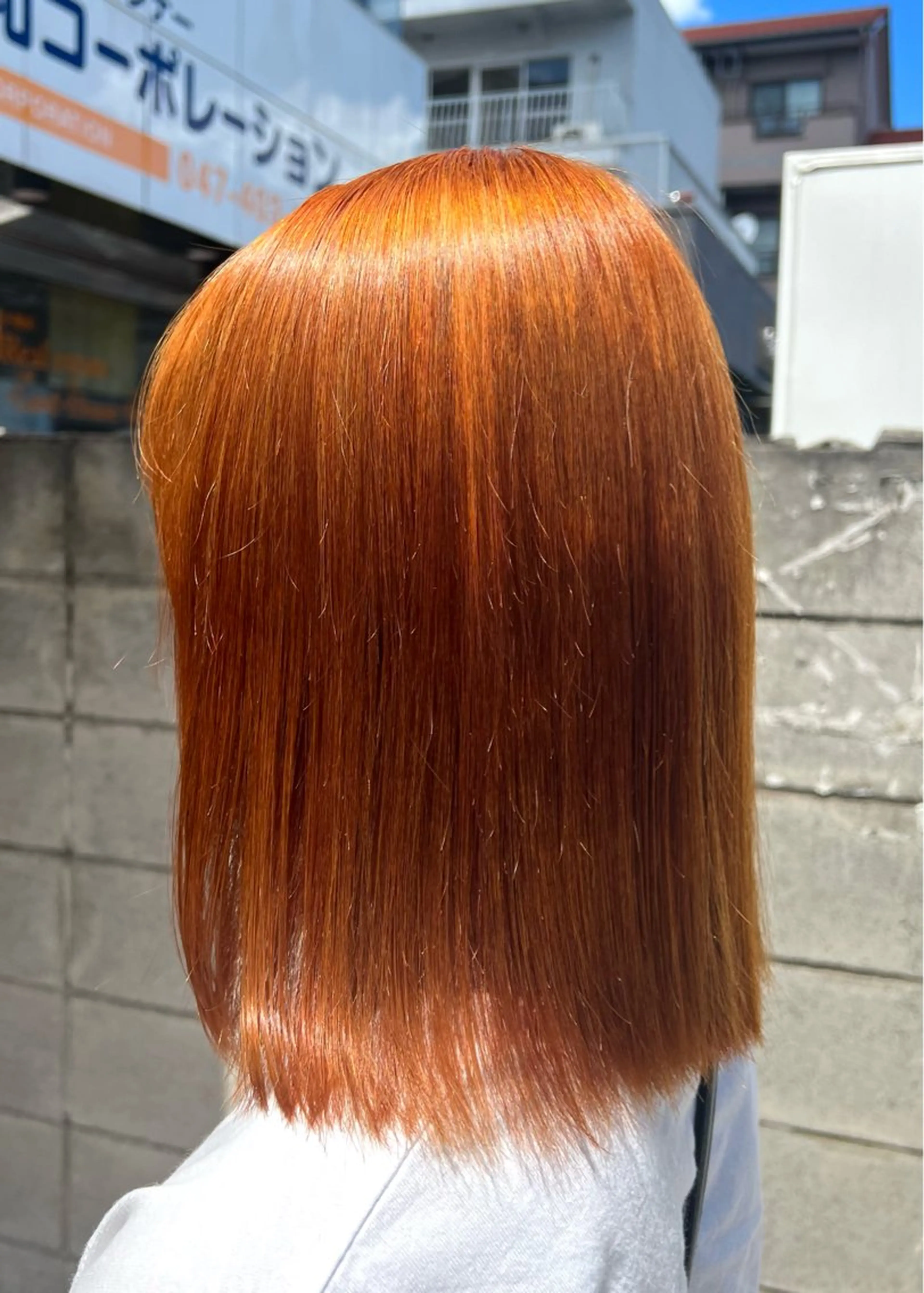 カラー ブリーチ ブラウンカラー オレンジ オレンジブラウン イシイ ハルナ 🤍のヘアスタイル