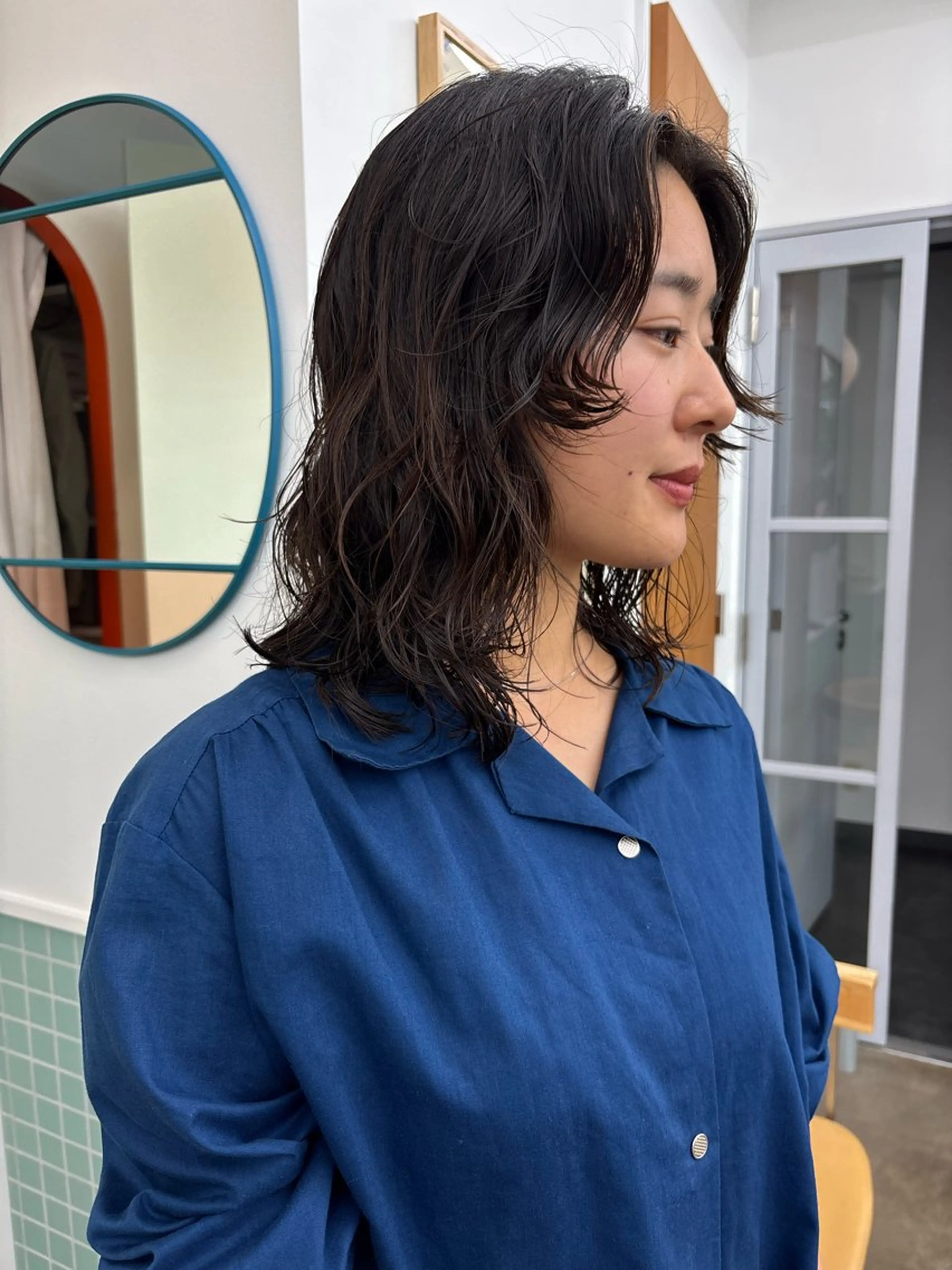 ミディアム パーマ カット パーマ メンズおしゃれヘア/ 似合わせヘア/ショウのヘアスタイル