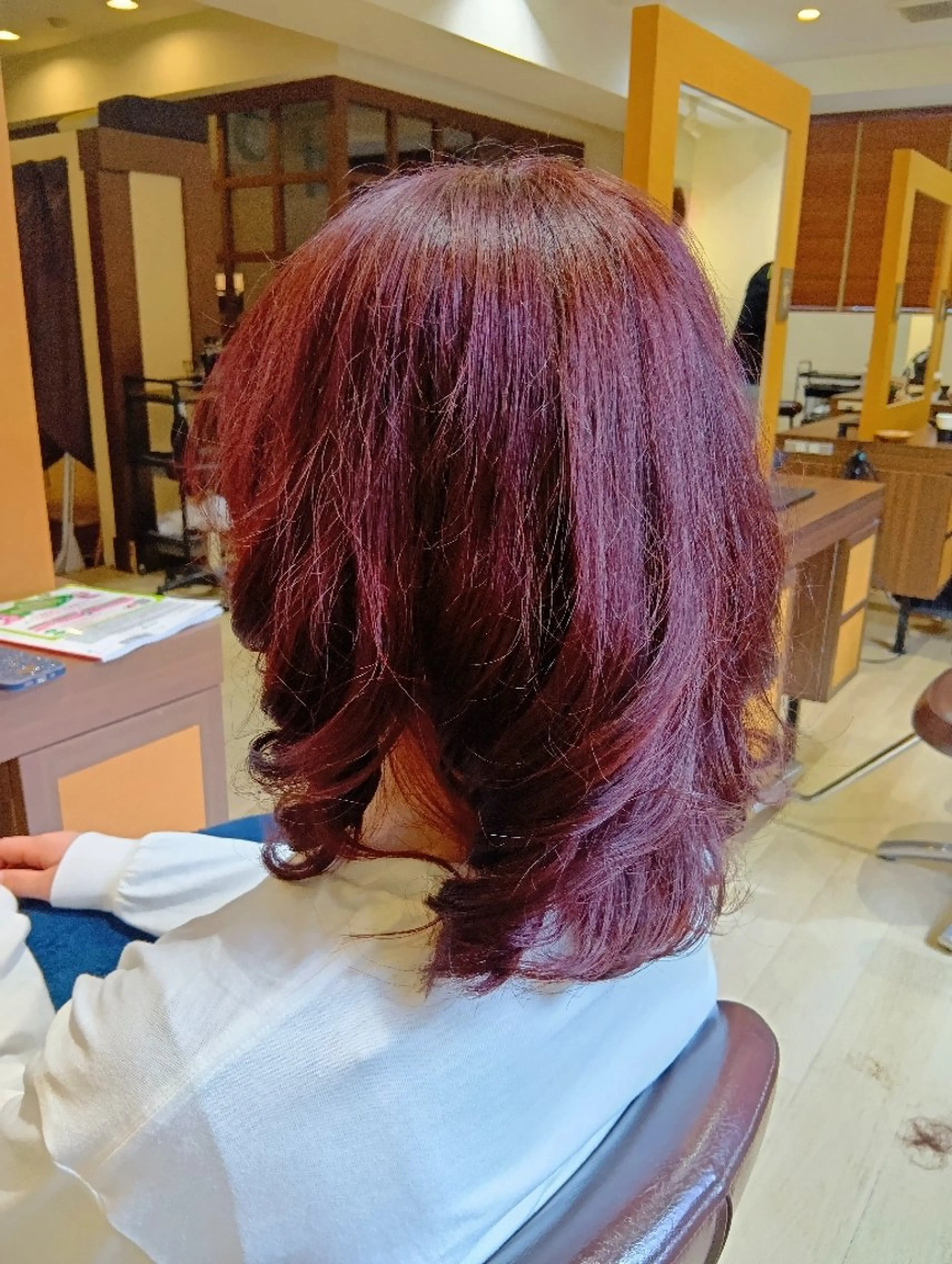 セミロング カラー ブリーチ ブリーチなしカラー ピンクカラー カット ヘアカラー トリートメント 小林暢🌟Orque 髪質改善サロン🌙のヘアスタイル