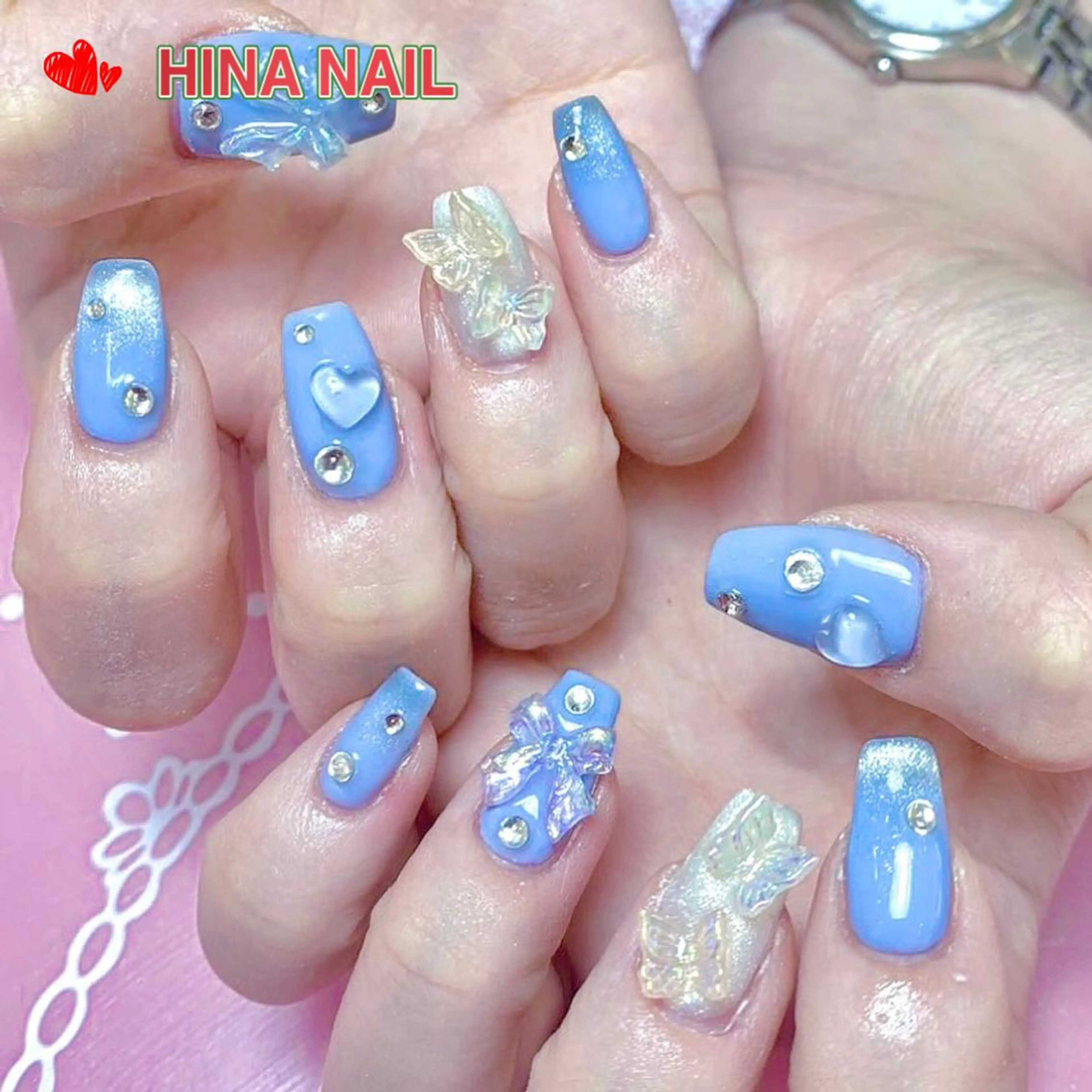 ネイル 持ち込み ハンドネイル DIAMOND 💦のネイルデザイン