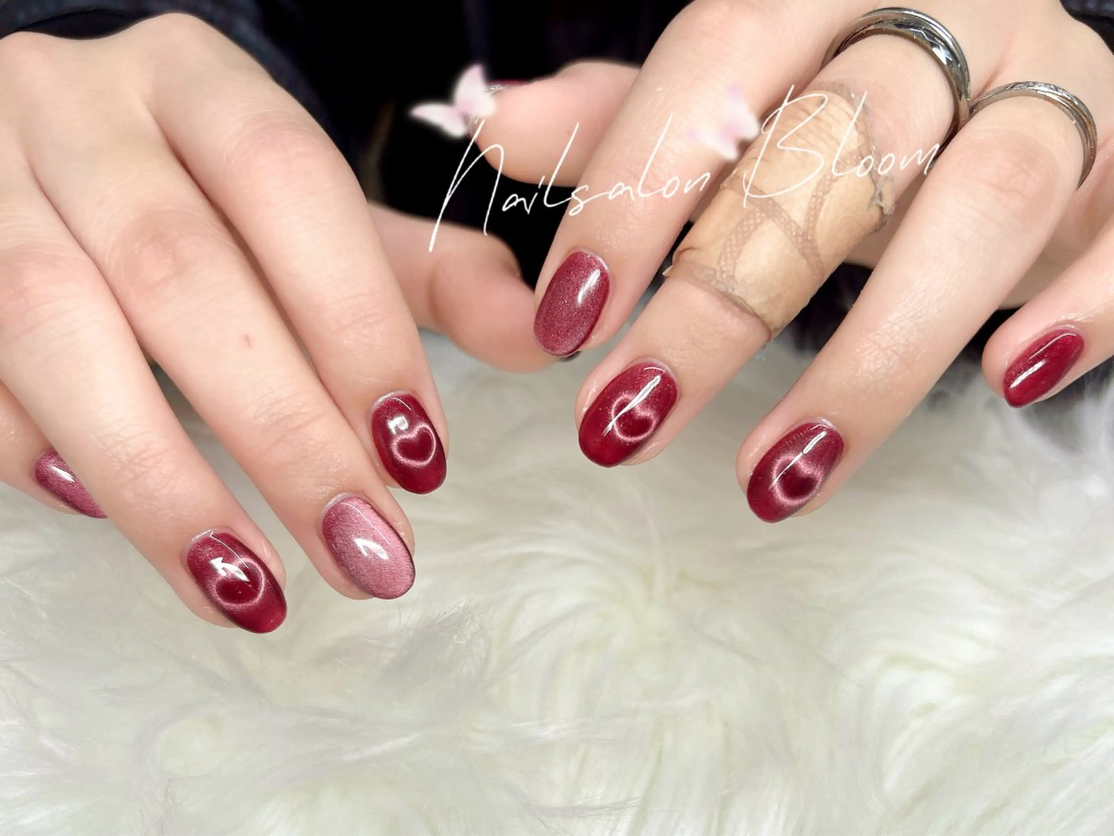 ネイル ハート マグネットネイル Nail Salon Bloom所属・Nail Salon Bloom横浜东口店のネイルデザイン