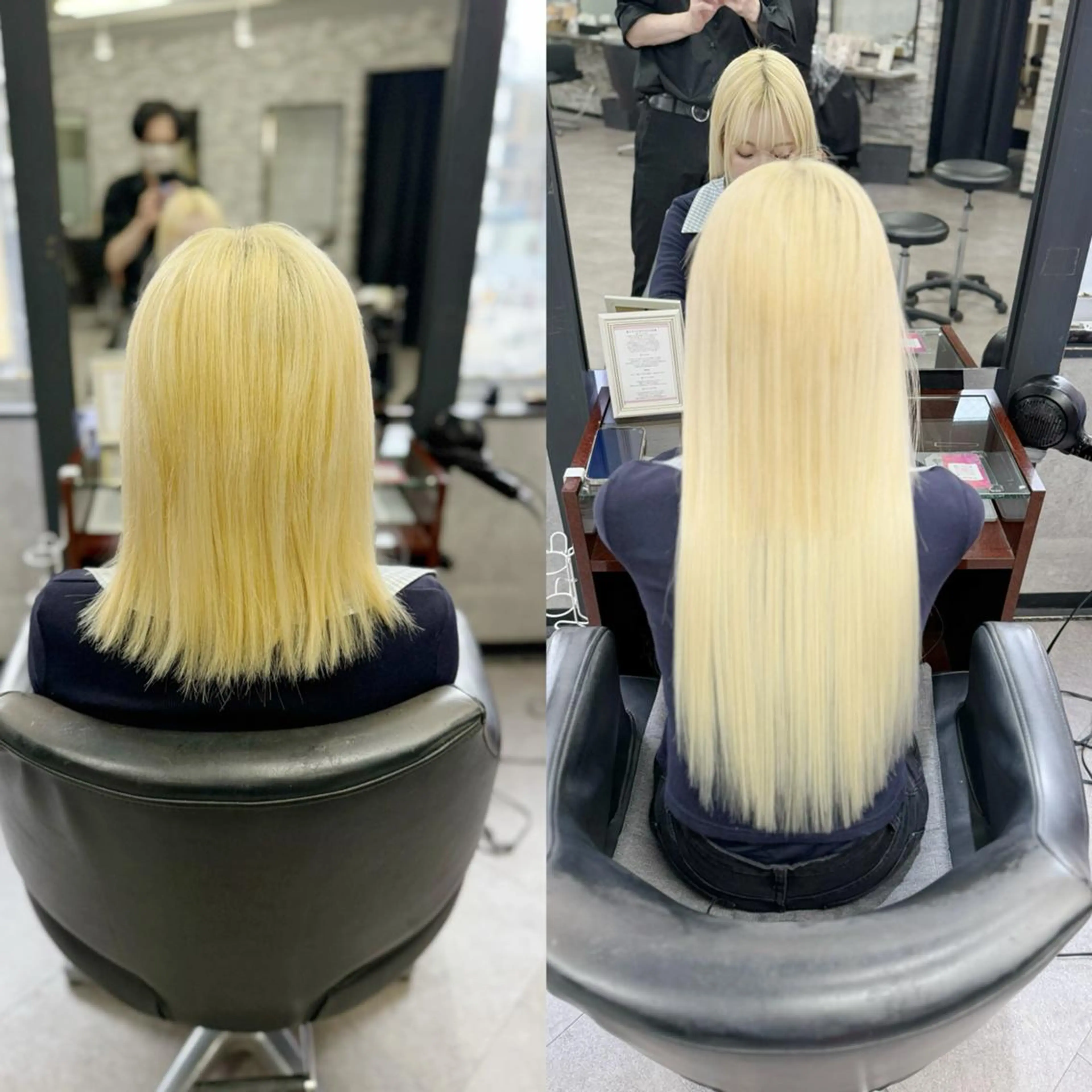 ミディアム エクステ 韓国風ヘア レイヤーカット 小顔カット エクステ 💎エクステ専門店 BIZE梅田🇰🇷のヘアスタイル