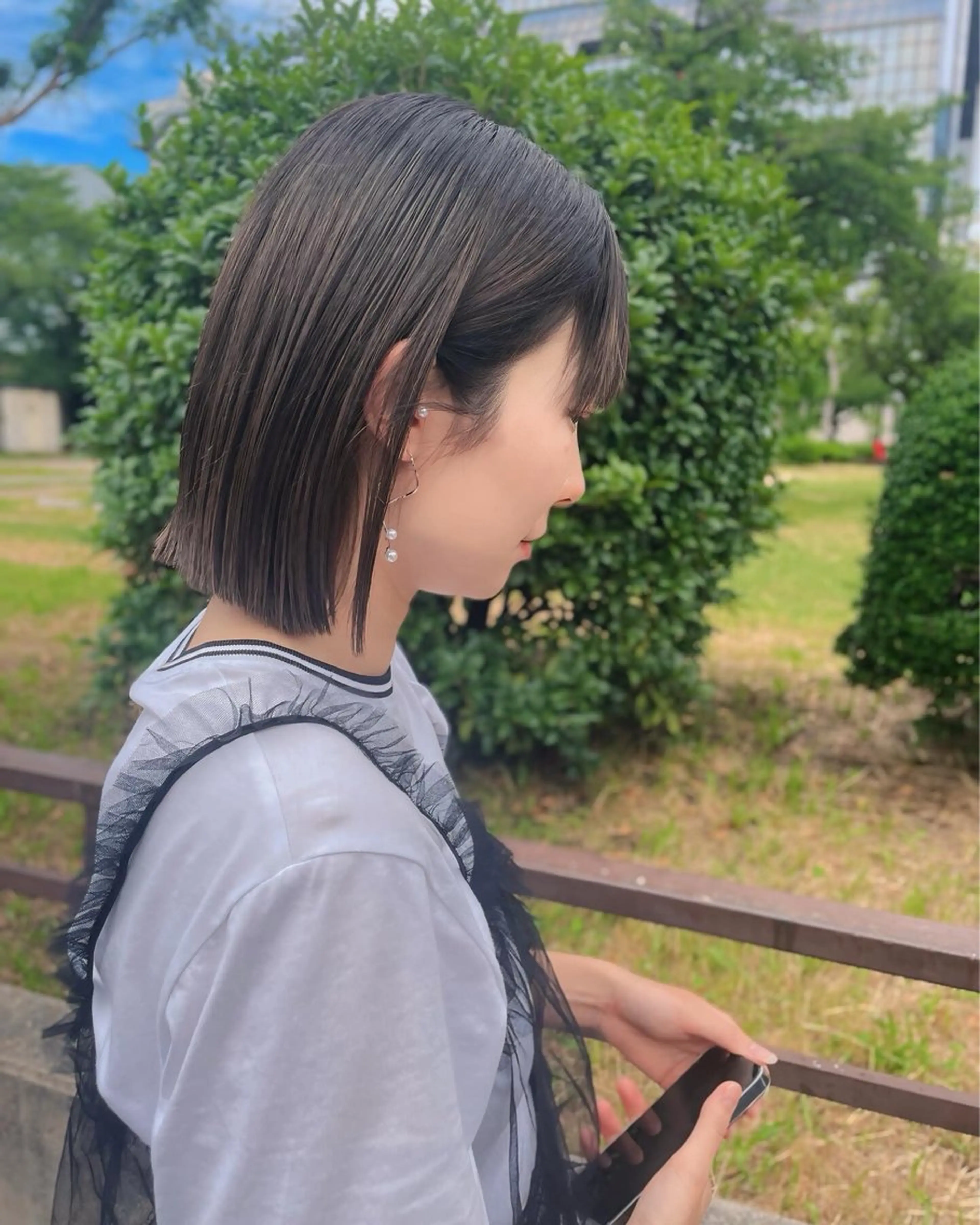 ショート カラー ボブ／パーマ指名 No. 1🍃れんとのヘアスタイル