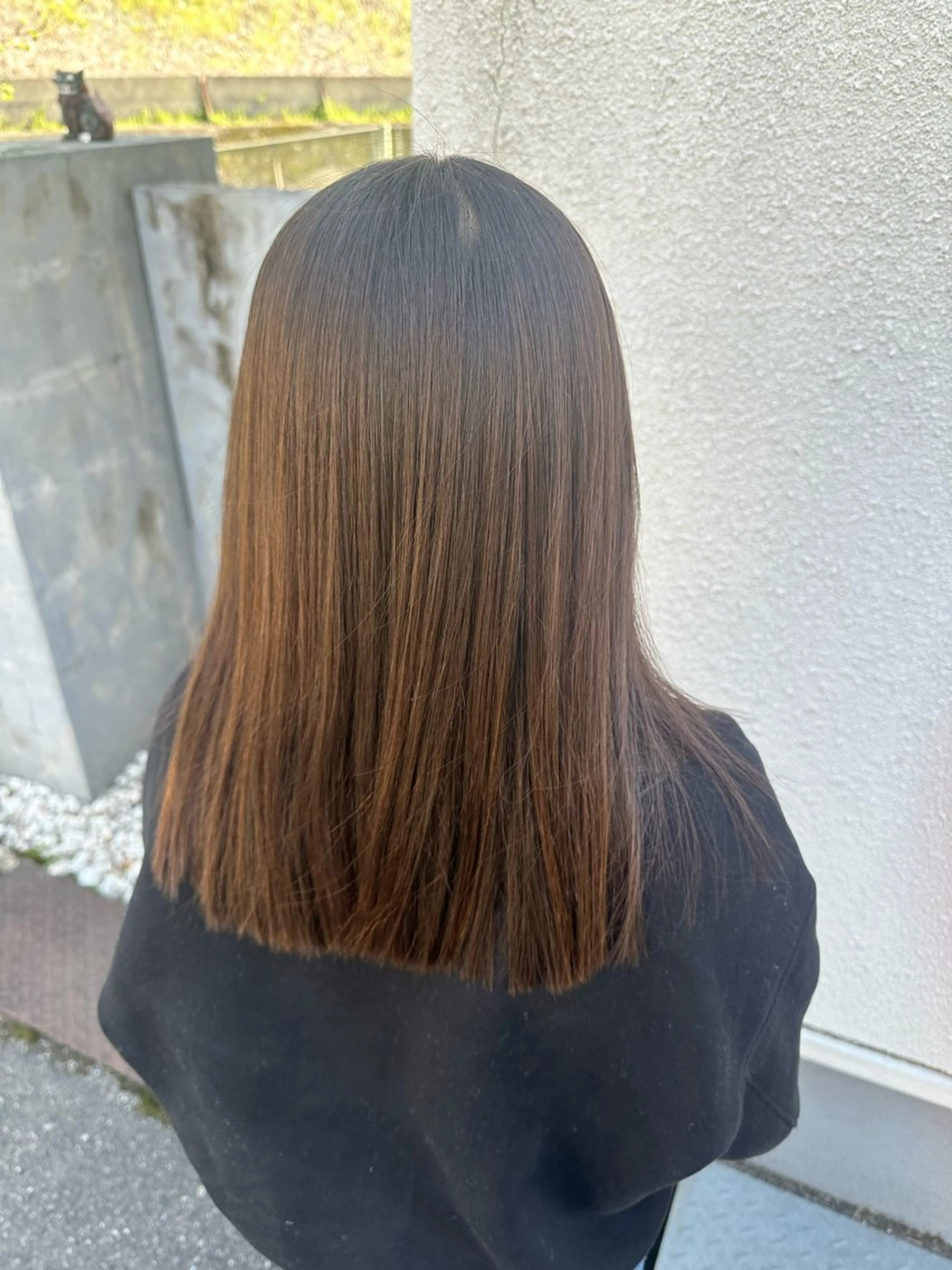 セミロング キッズ 学生 縮毛矯正 縮毛矯正 安達 望のヘアスタイル