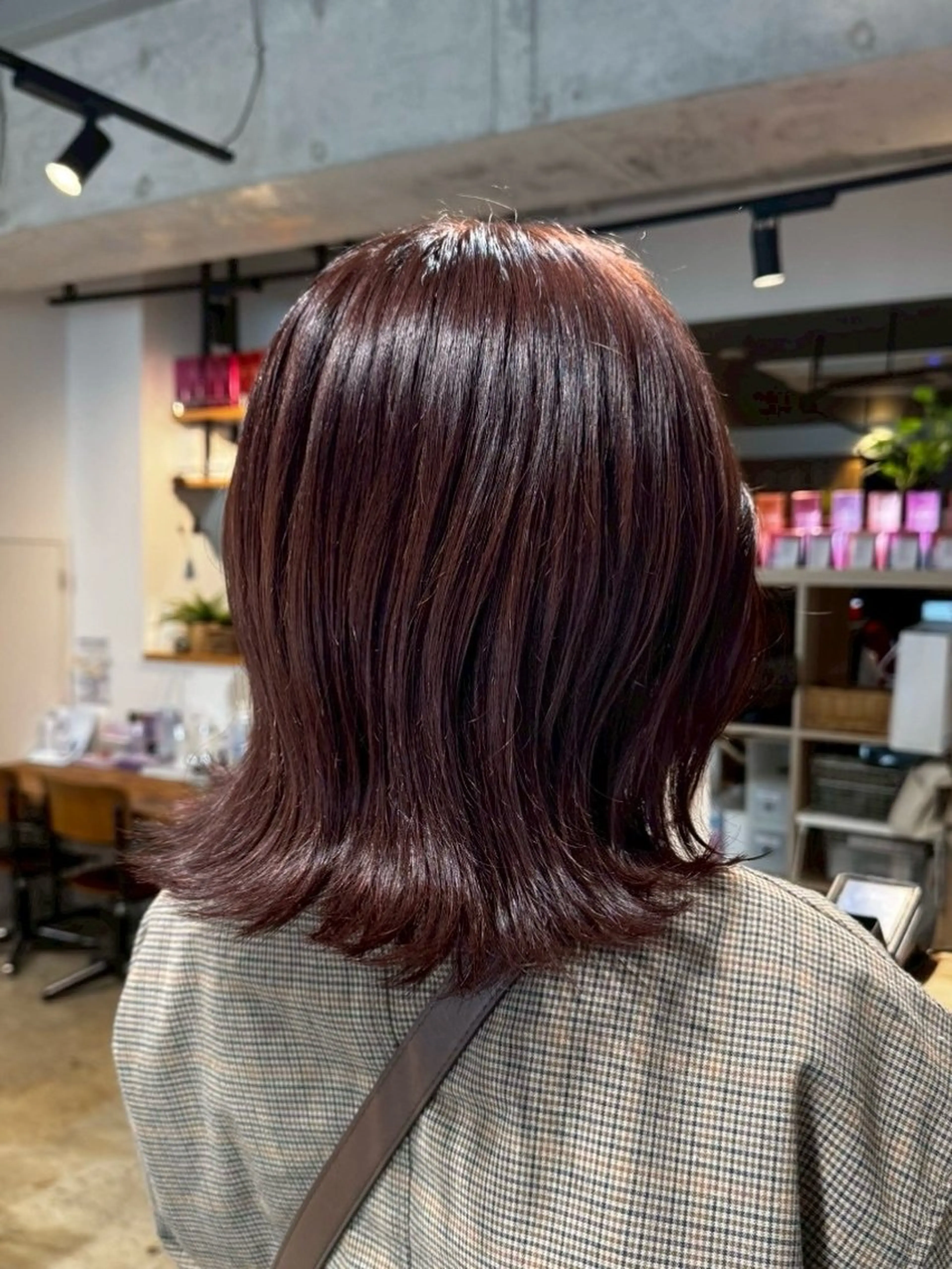 ミディアム ヘアカラー 暖色カラー🌺／ 髪質改善🌿／ゆうかのヘアスタイル