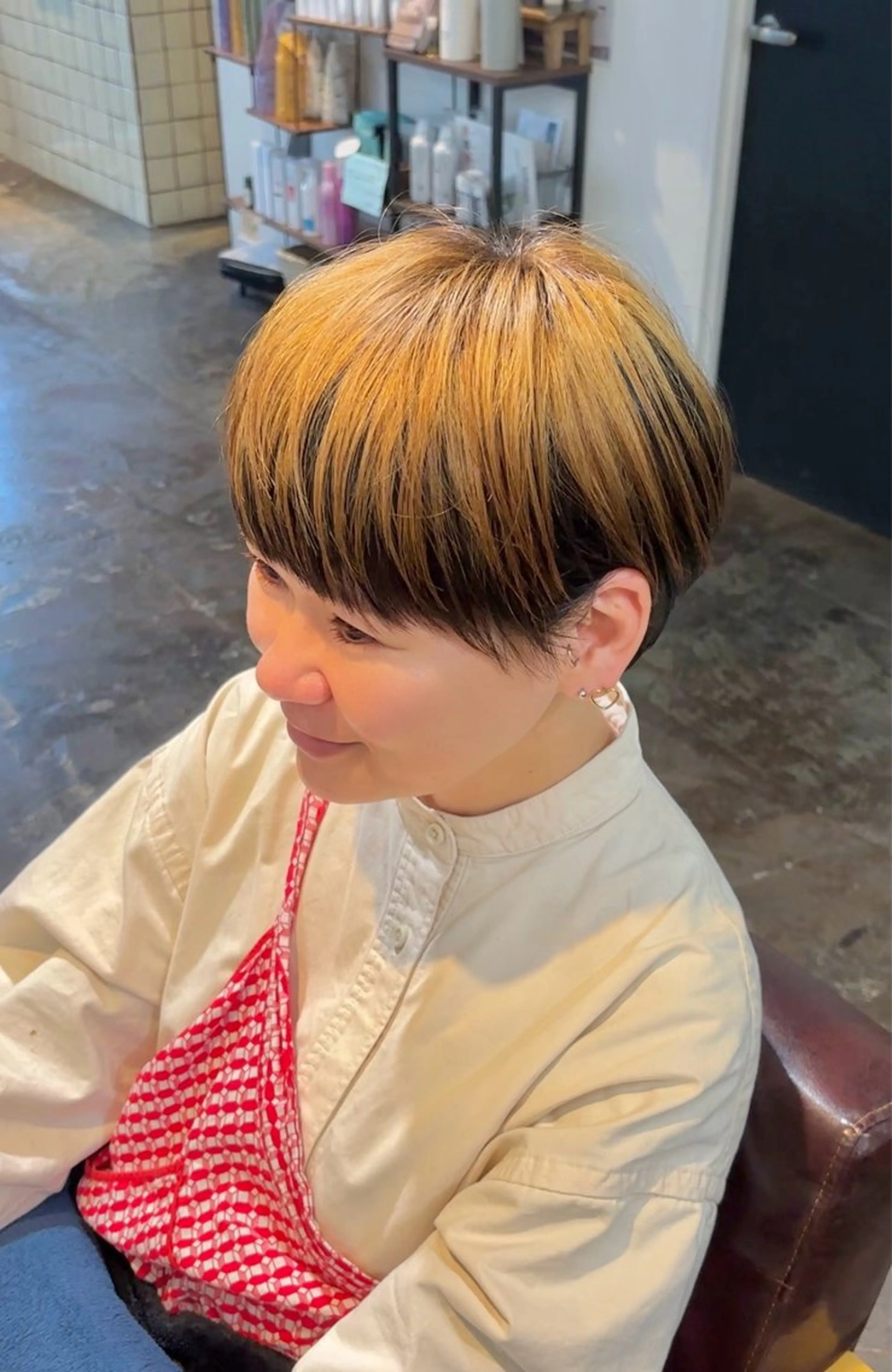 ショート カラー ブリーチ カット ヘアカラー トリートメント 大人可愛いショート/ 店長/三國屋のヘアスタイル