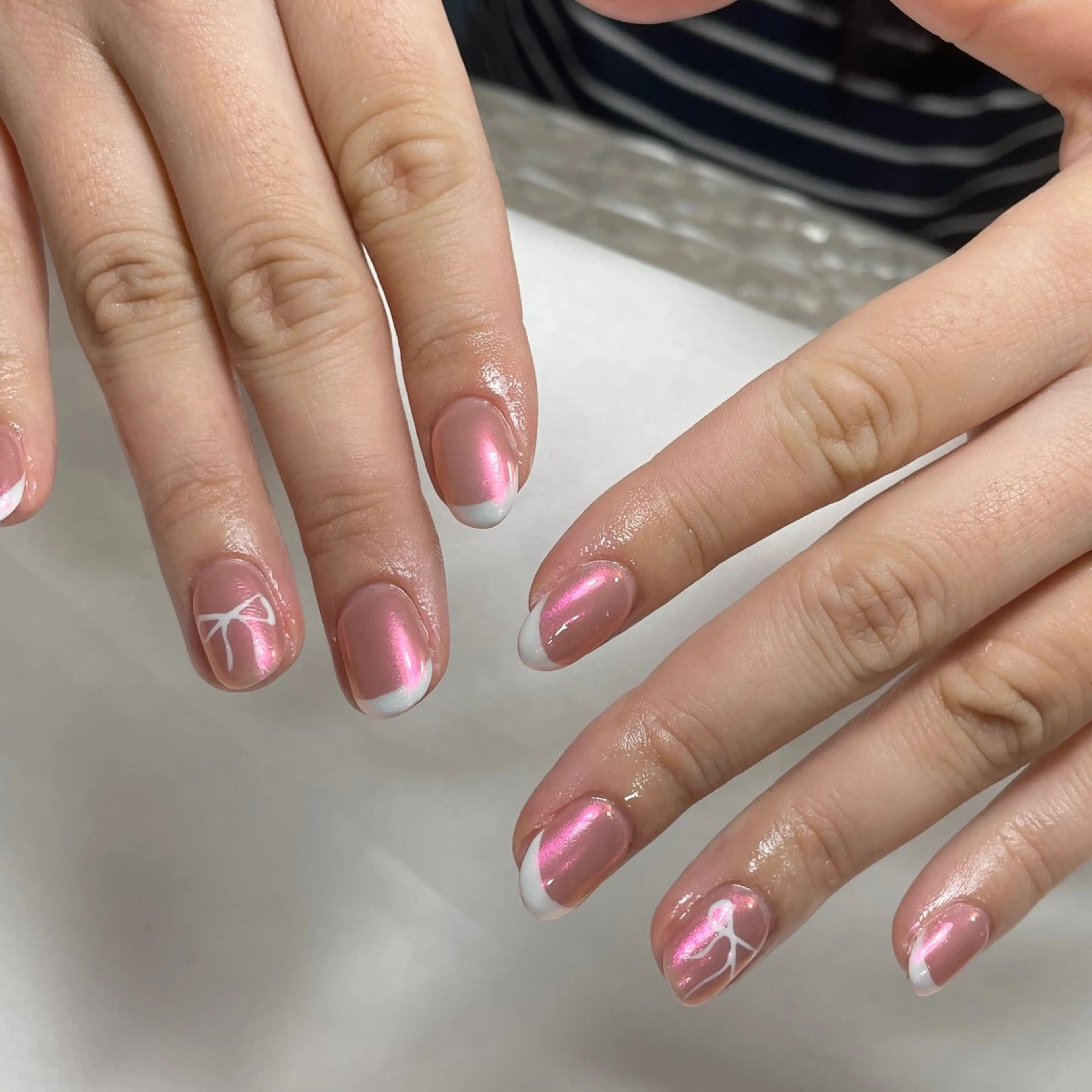 ネイル アートネイル フレンチネイル ジェルネイル グラデーション 韓国ネイル ハンドネイル 久保田 マリコのネイルデザイン