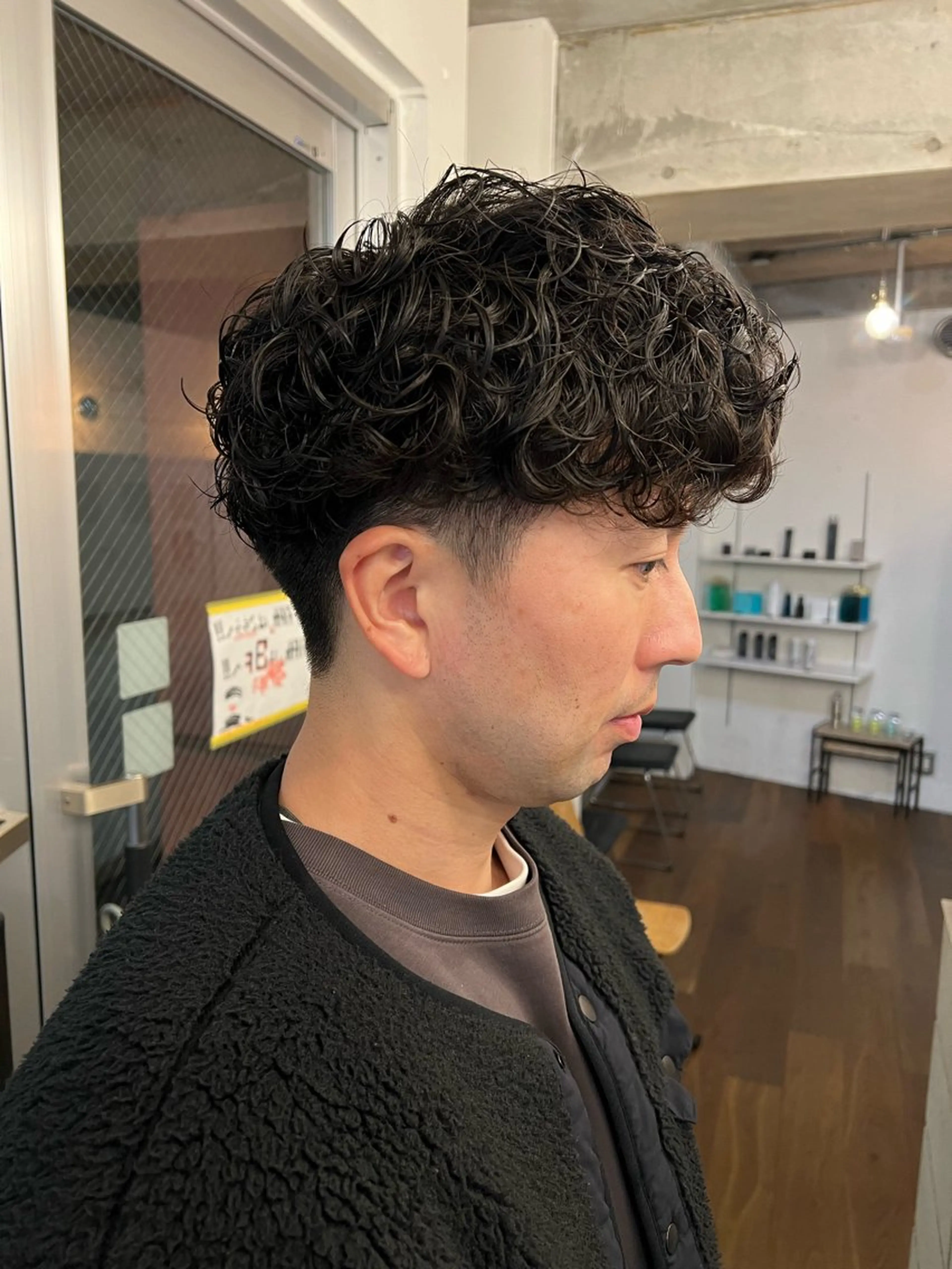 パーマ メンズ カット パーマ 人見知りさんでも安心 奥田 里佳子のヘアスタイル