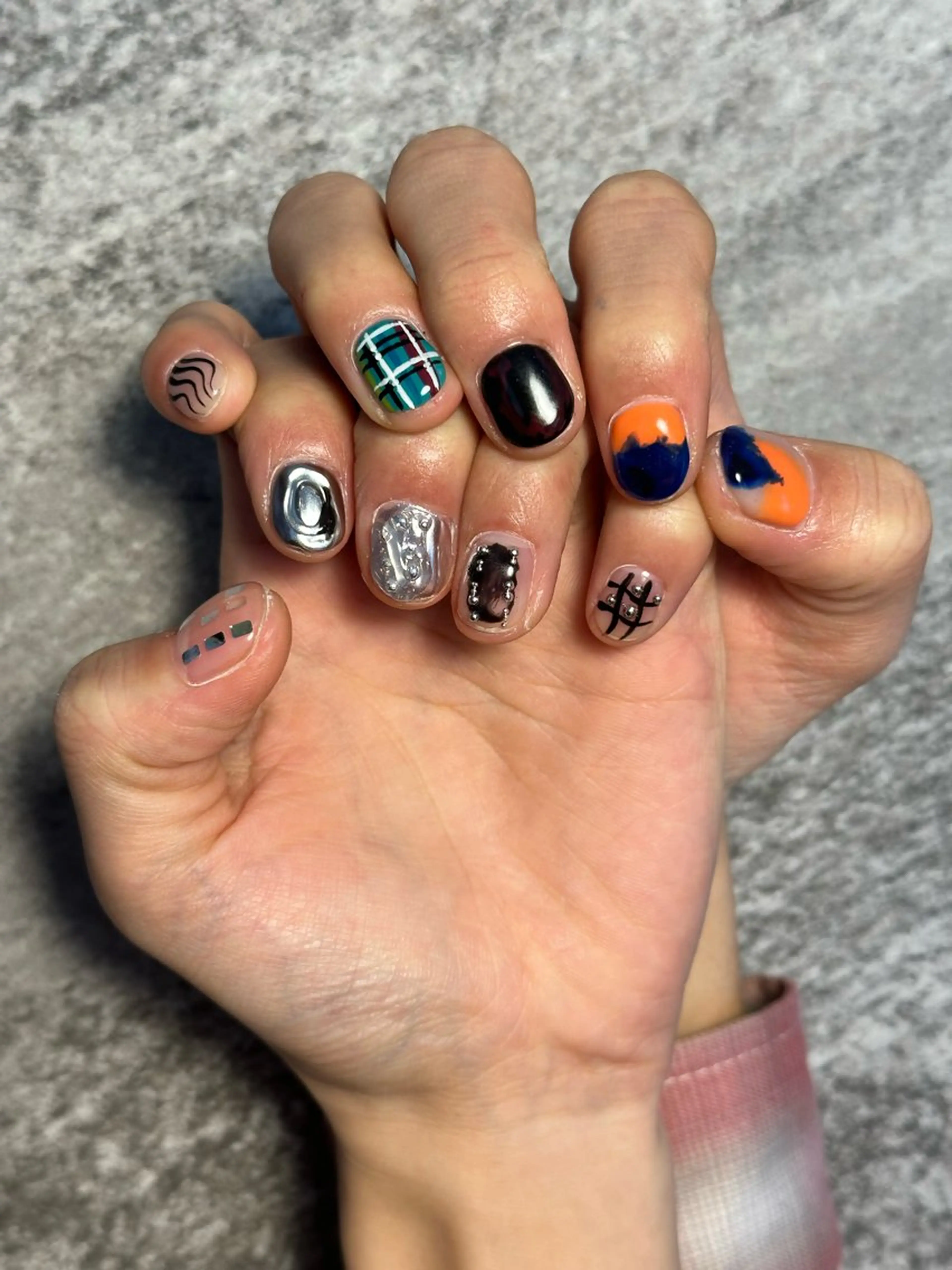 ネイル メンズネイル ハンドネイル Yuji .Fのネイルデザイン