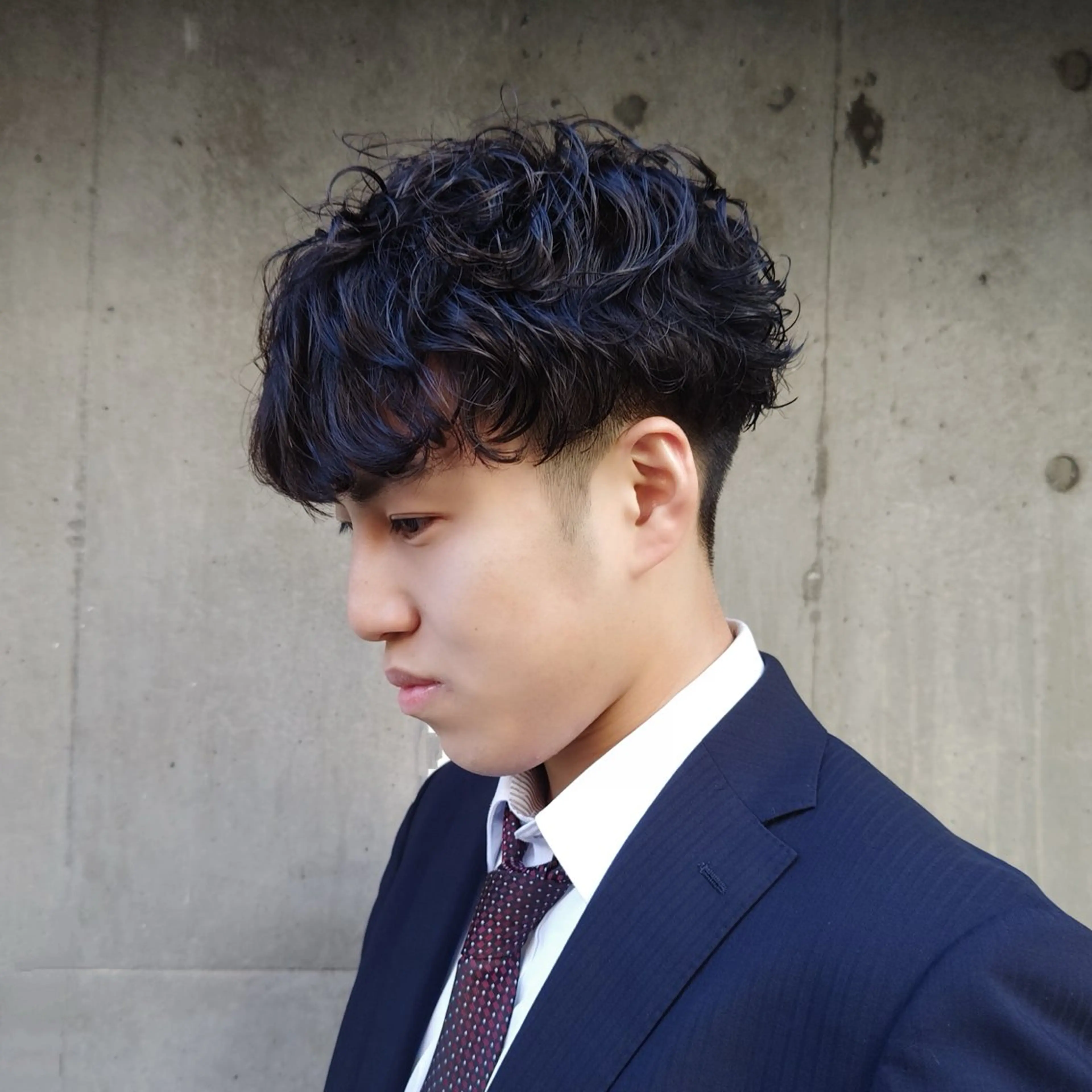 ショート パーマ メンズ さくらば ここのヘアスタイル