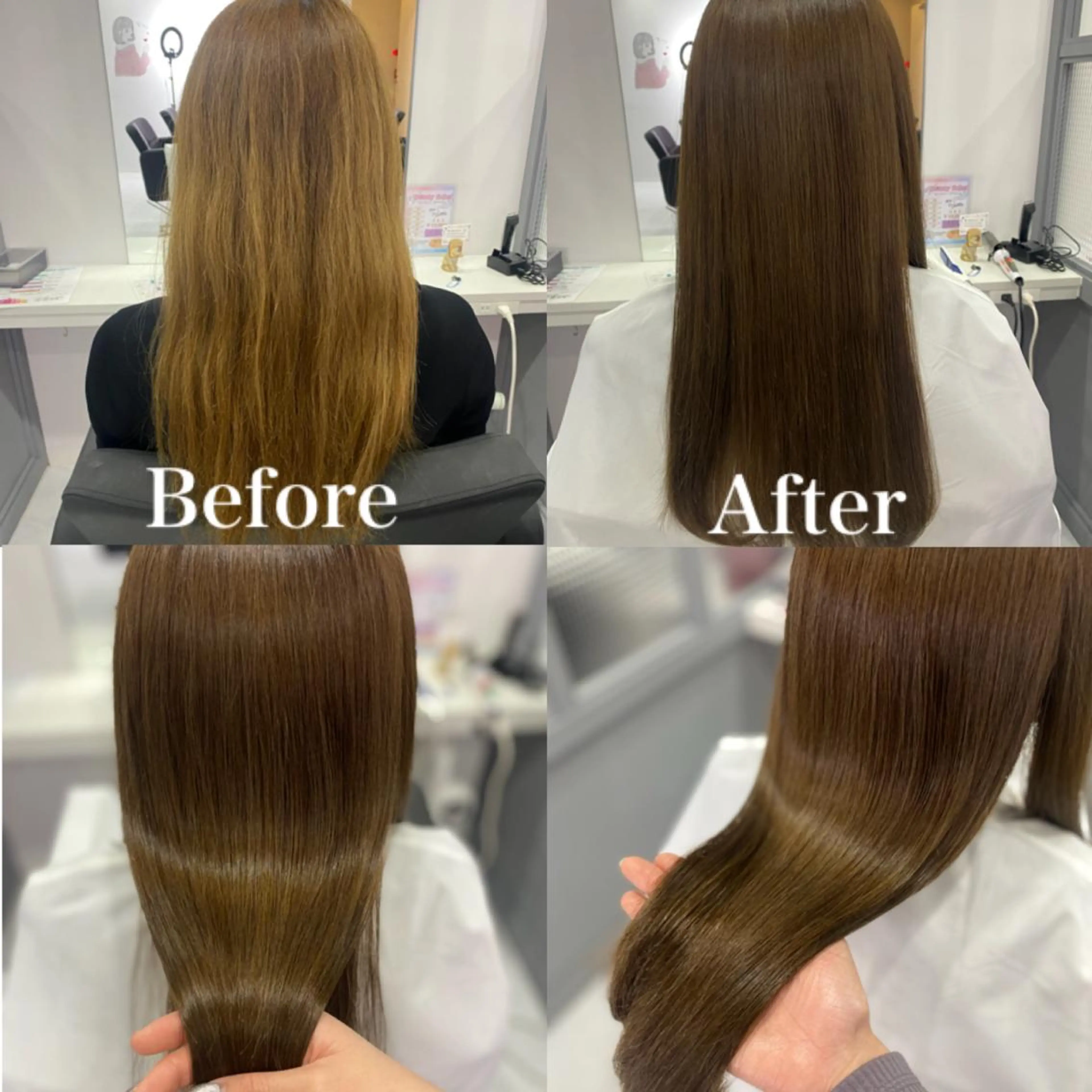 ロング カラー カット ヘアカラー トリートメント 髪質改善×矯正🫧 韓国ヘアasamiのヘアスタイル