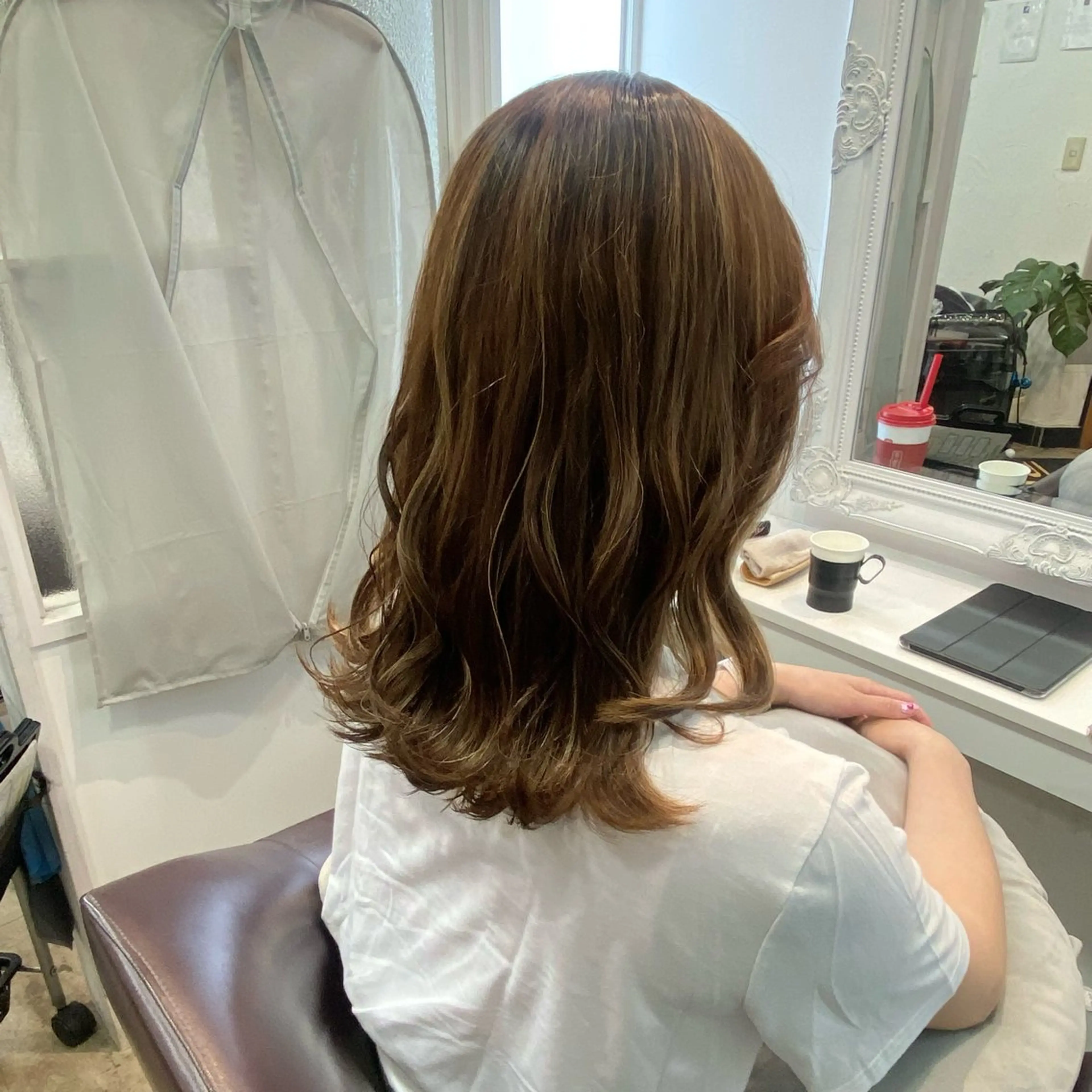 セミロング カラー ベージュカラー ヘアカラー 𝑆𝐴𝑂𝑅𝐼 /大森🪞🎀のヘアスタイル