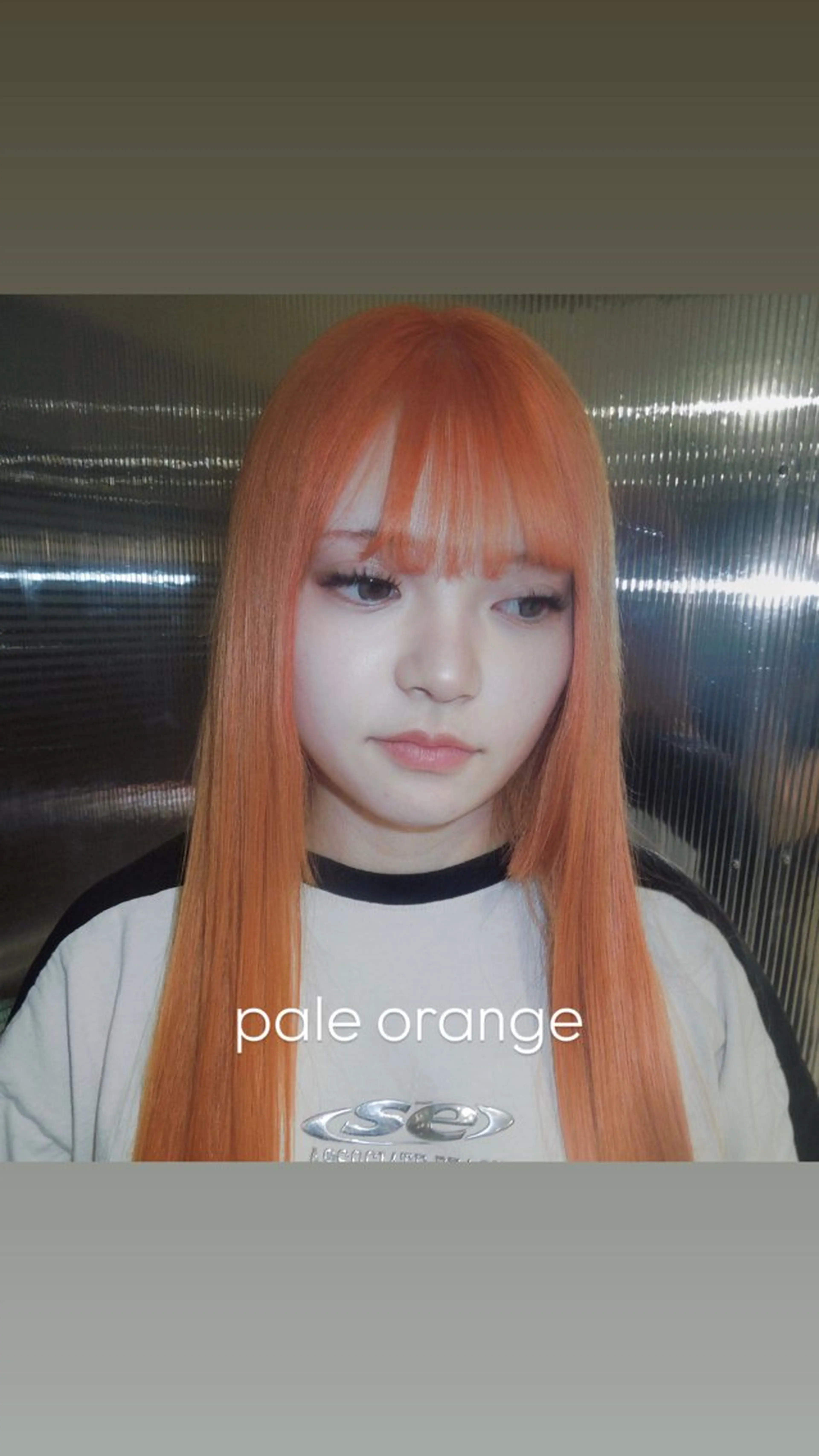 セミロング カラー ブリーチ オレンジ ヘアカラー トリートメント タマキ/似合わせ カット/Wカラーのヘアスタイル