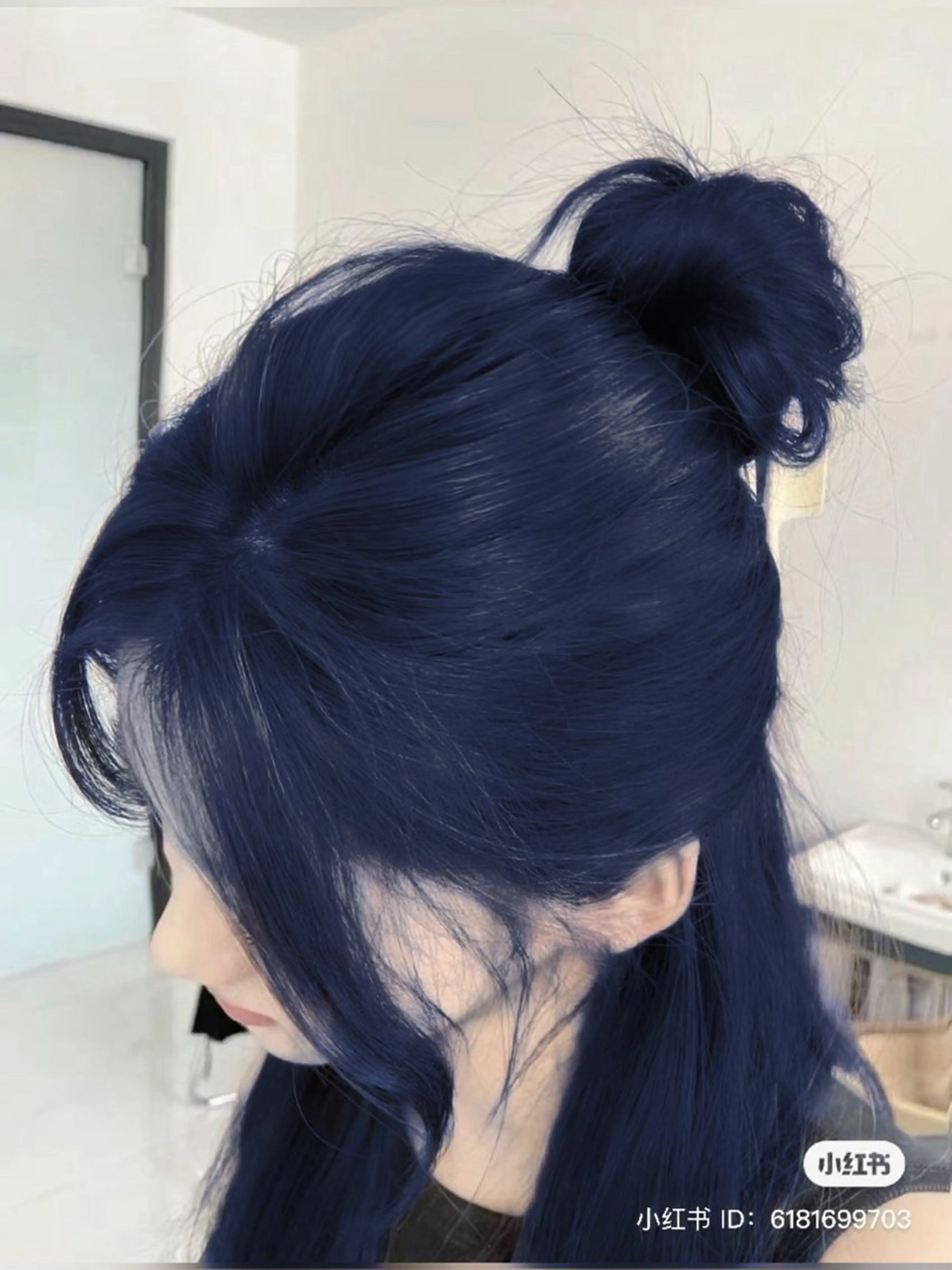 ロング カラー ネイビーカラー ブリーチなし🌼トレ ンド🌼似合わせのヘアスタイル