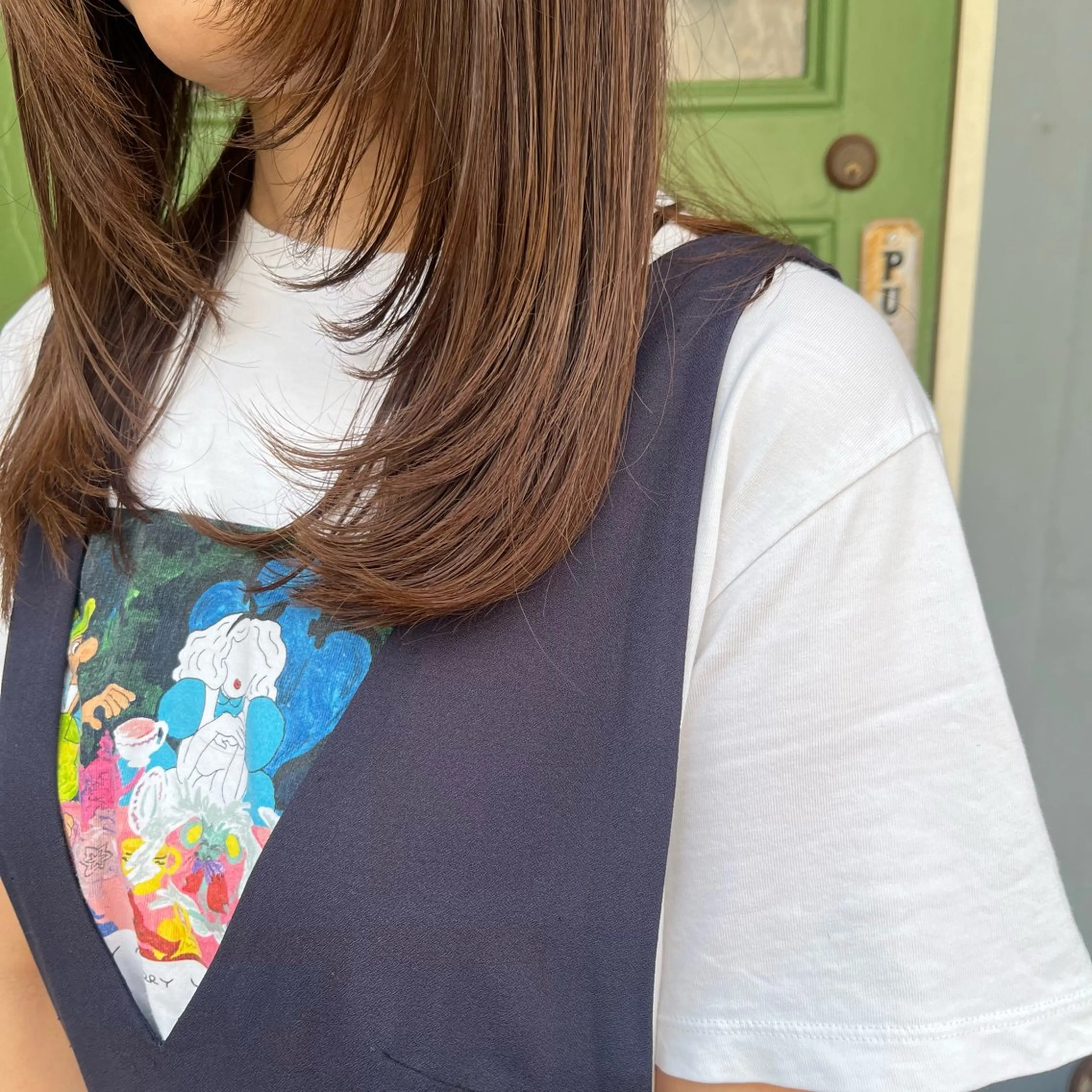 セミロング カラー カット ヘアカラー トリートメント ヘッドスパ 抜け感ショート パーマ/緒方椋のヘアスタイル