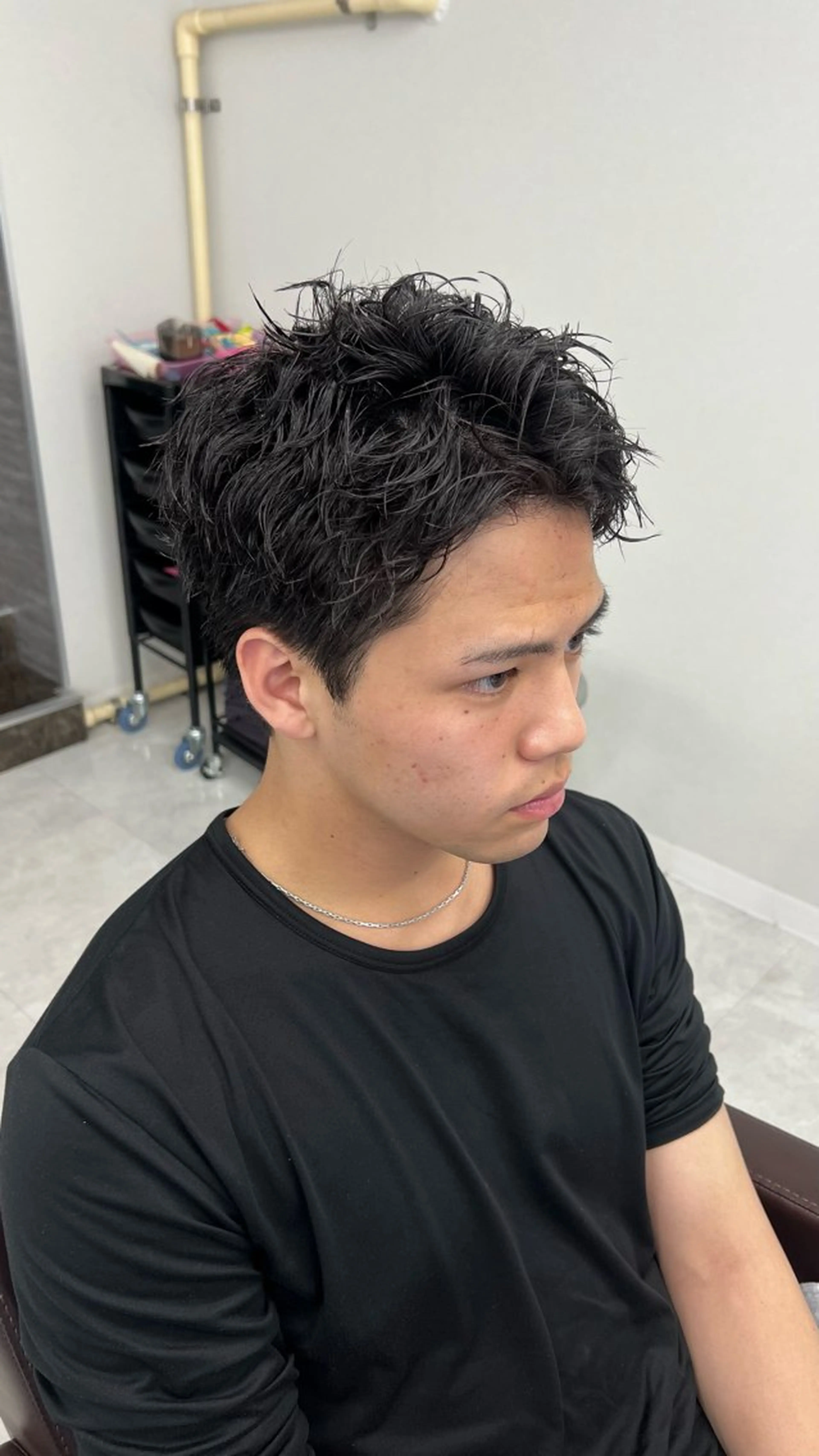 ショート パーマ メンズ カット パーマ ヘアセット 垢抜けメンズパーマ/ DAICHIのヘアスタイル