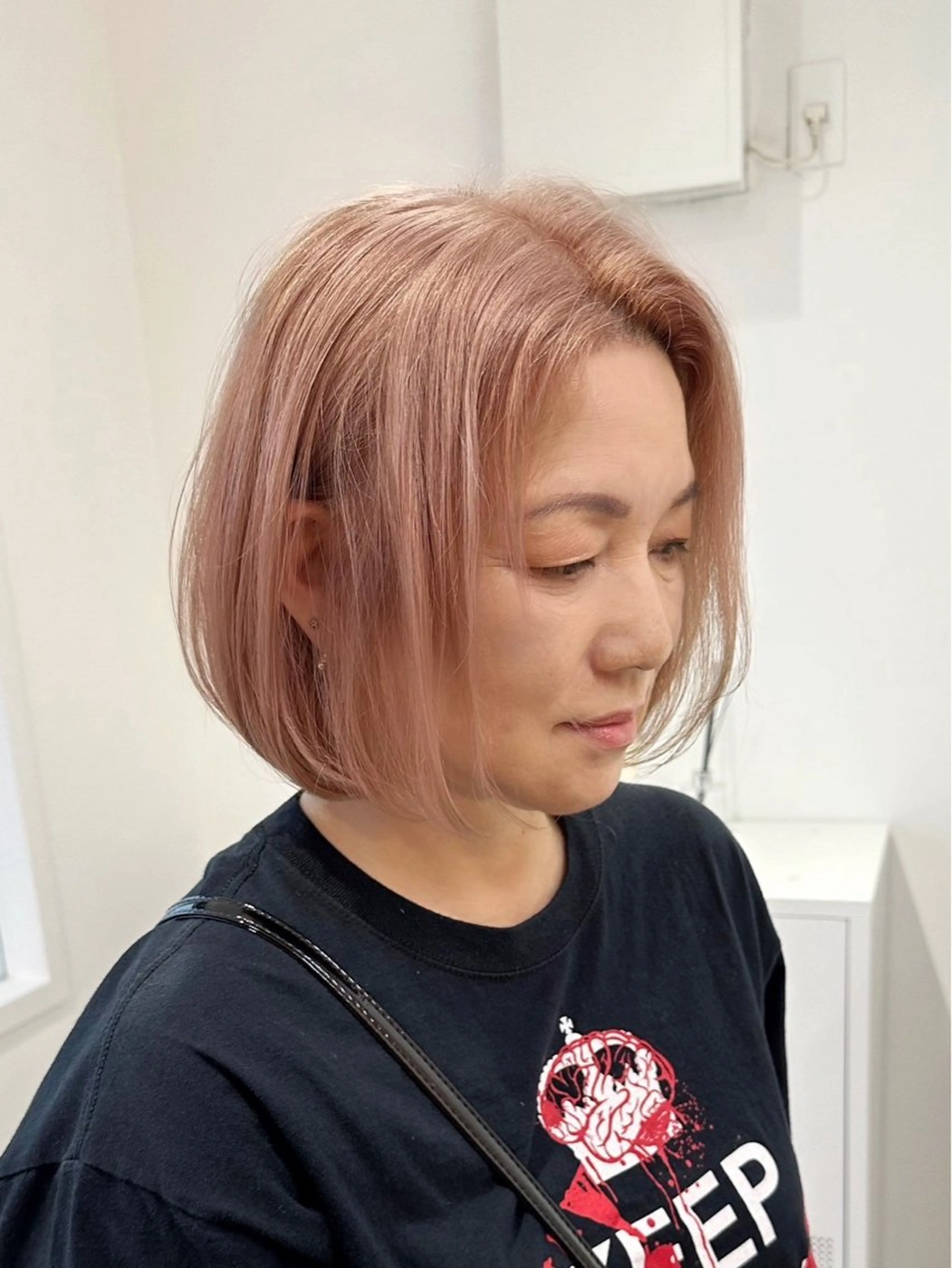 ミディアム カラー ベージュカラー ブリーチ ブラウンカラー ハイトーンカラー ピンクカラー hair salon suiw所属・suiw ♡AYA♡のヘアスタイル