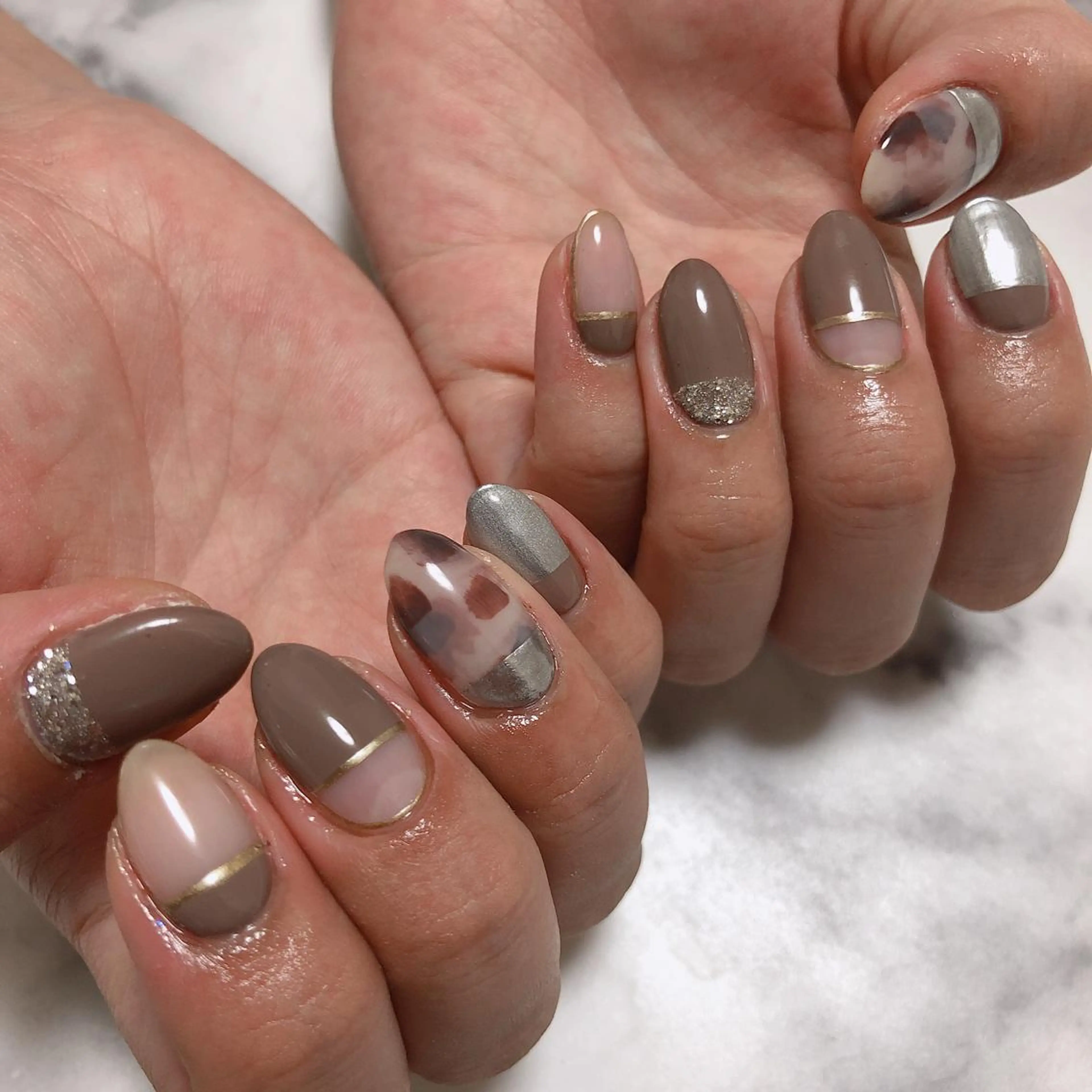 ネイル べっ甲ネイル hyakutake itsumiのネイルデザイン