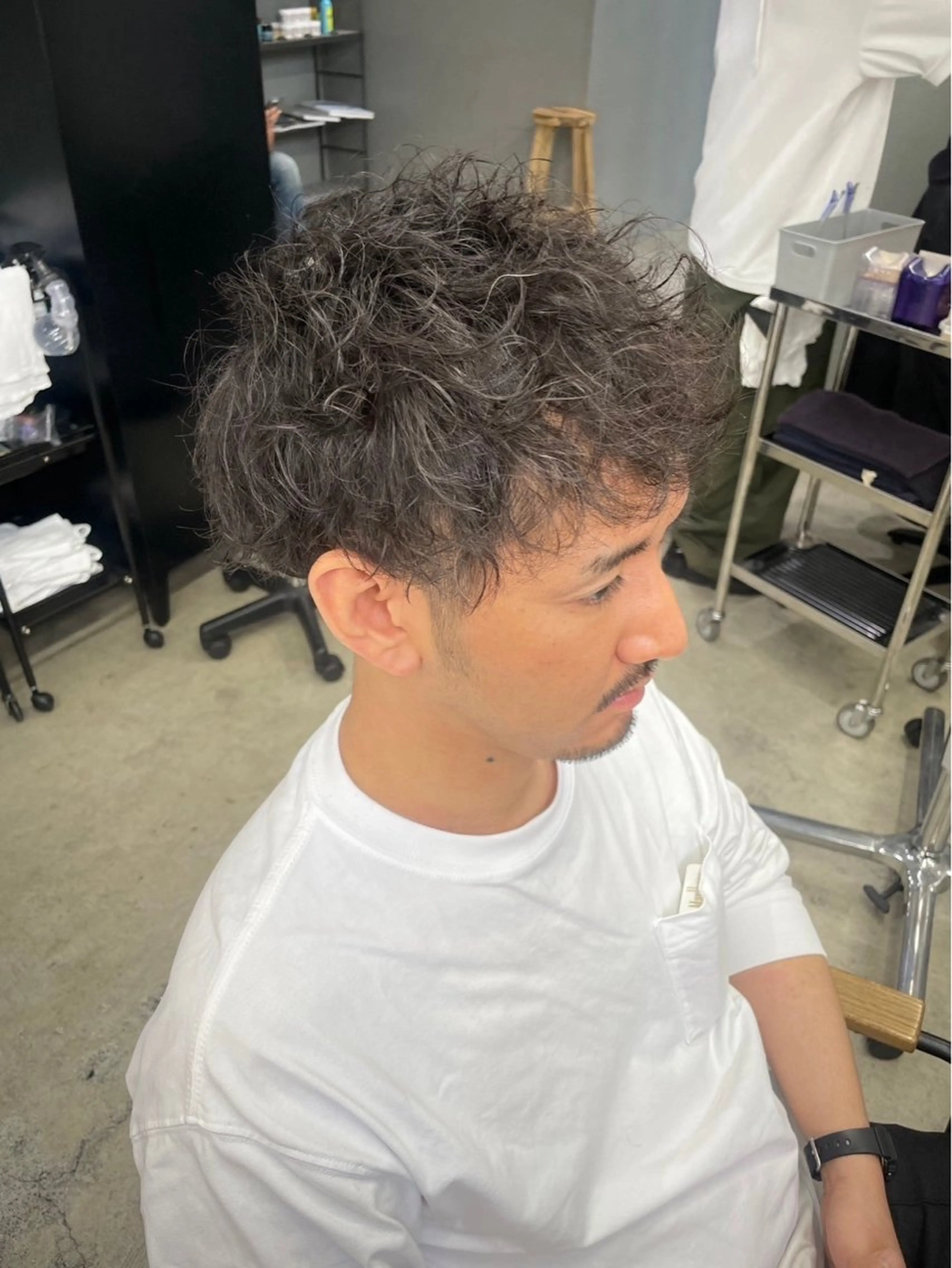 ショート パーマ メンズ カット パーマ メンズ専門サロン wokeのヘアスタイル