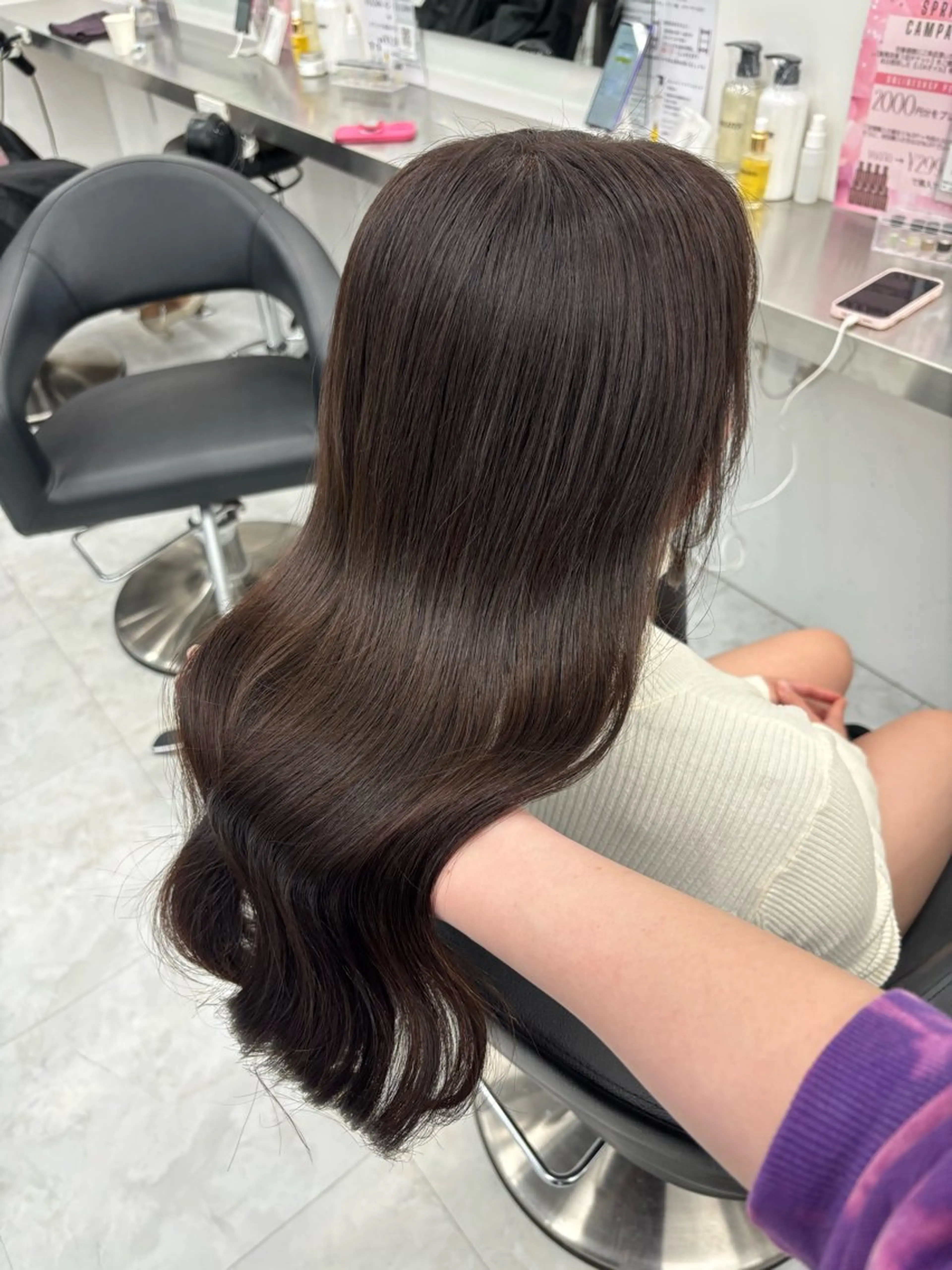 ロング ヘアカラー トリートメント Wカラー/暖色/べ ージュりく©︎🐝のヘアスタイル