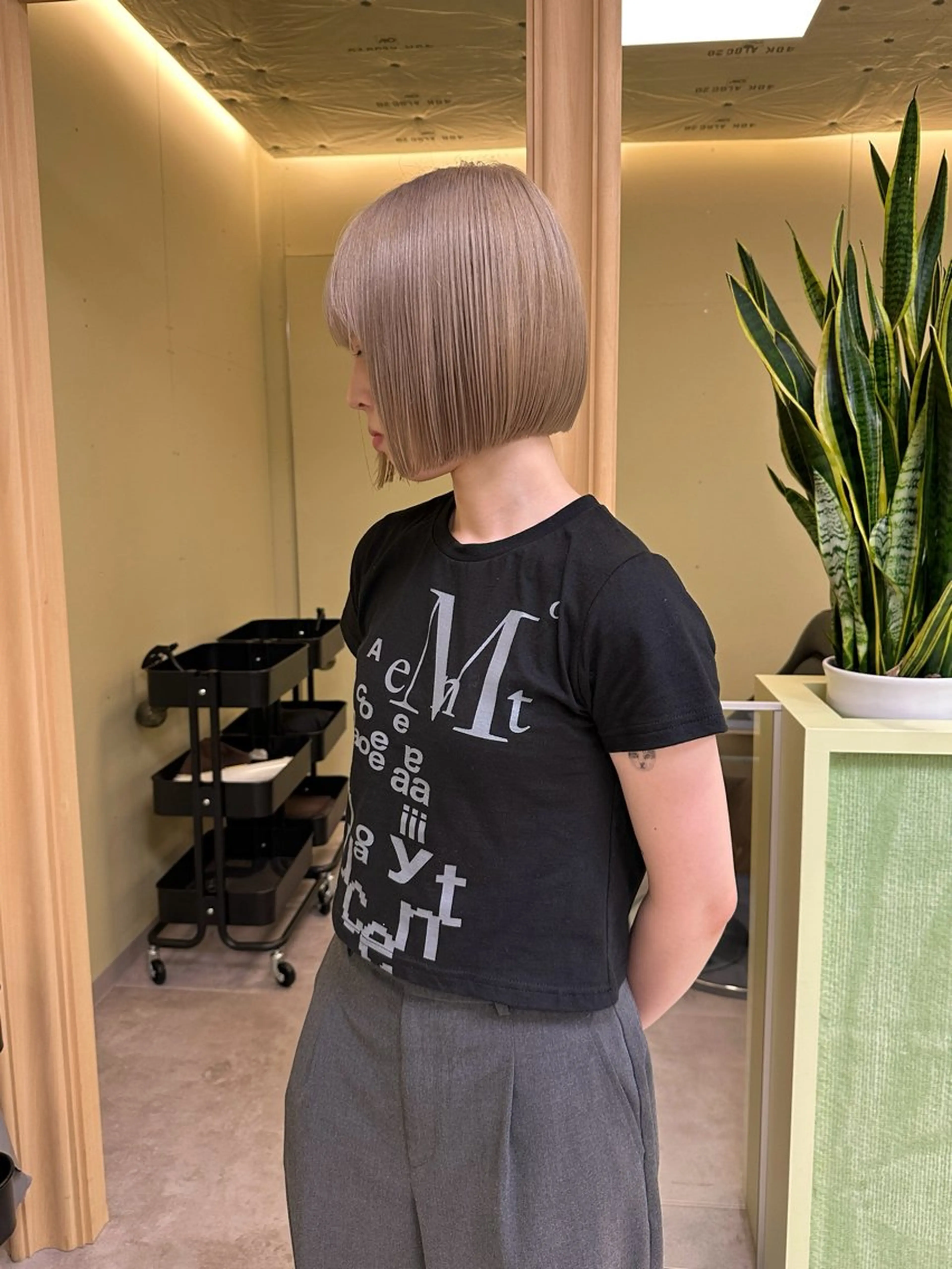 ショート カット ヘアカラー トリートメント ボブ/ぱつっとボブ/ 谷口 海星のヘアスタイル