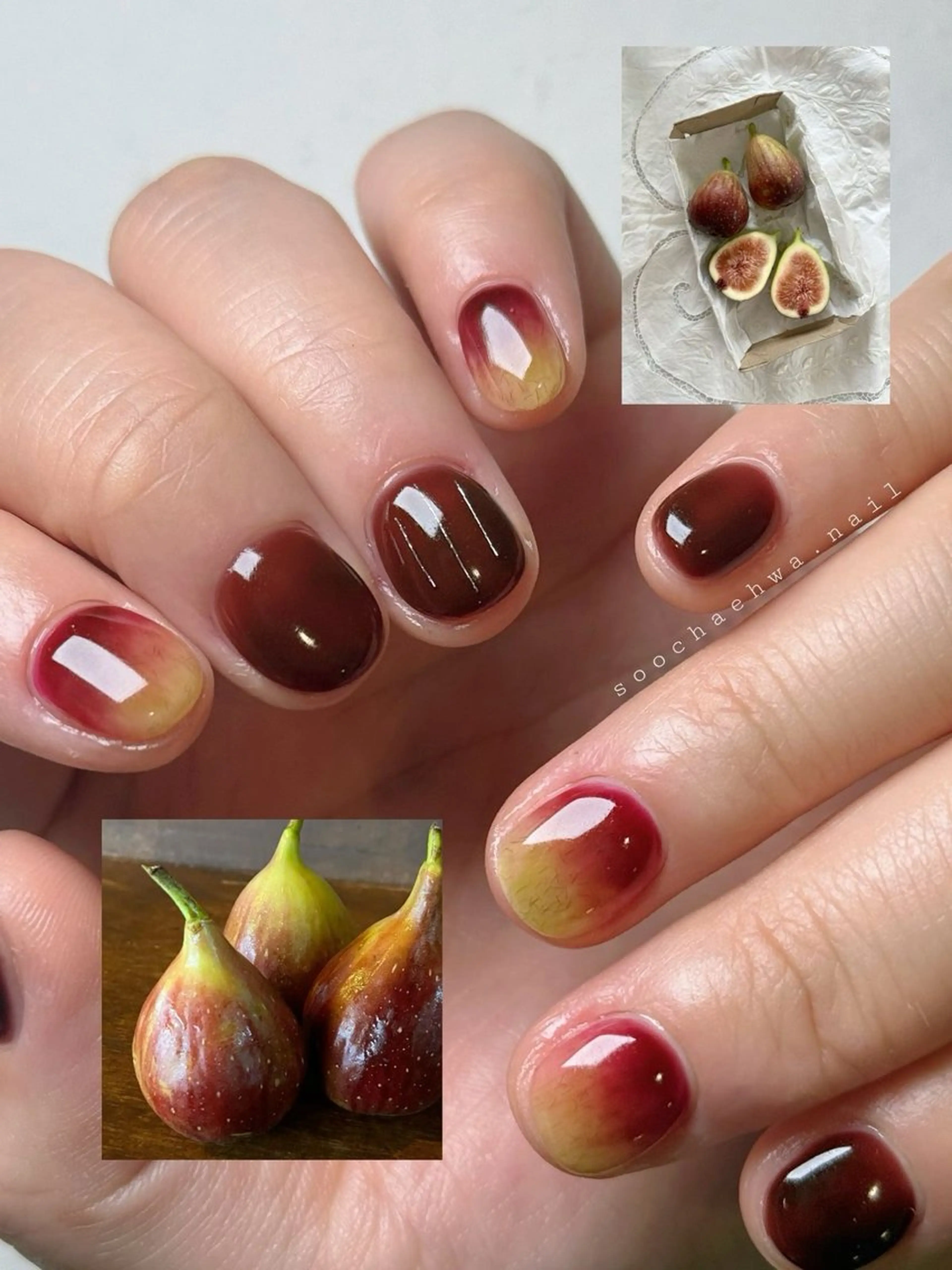 ネイル 韓国ネイル 持ち込み ニュアンスネイル ネイルチップ 冬ネイル RINN ANA.CHUOのネイルデザイン