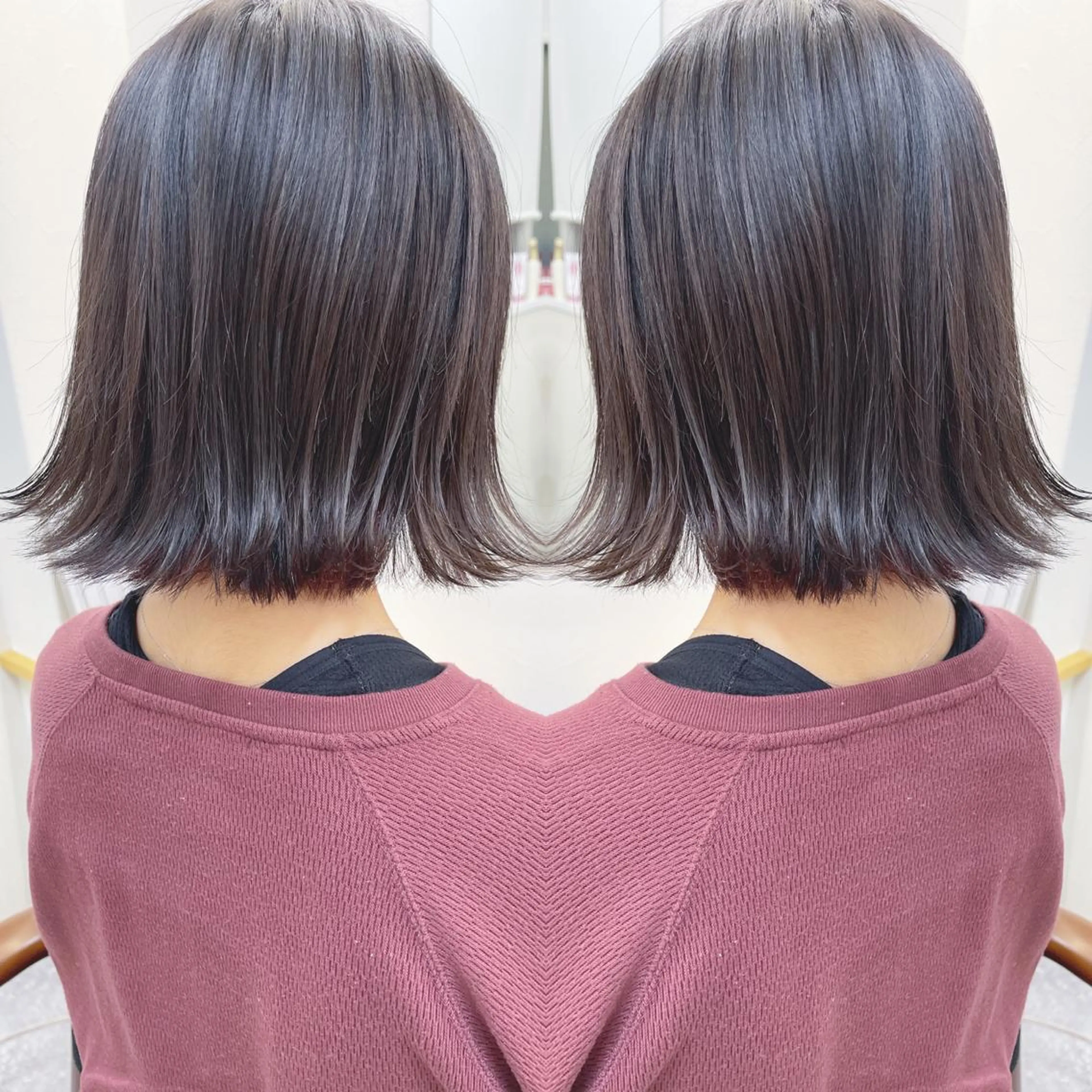 ショート ボブ 外ハネヘア カット トリートメント H所属・H (エイチ) 烏丸御池店のヘアスタイル