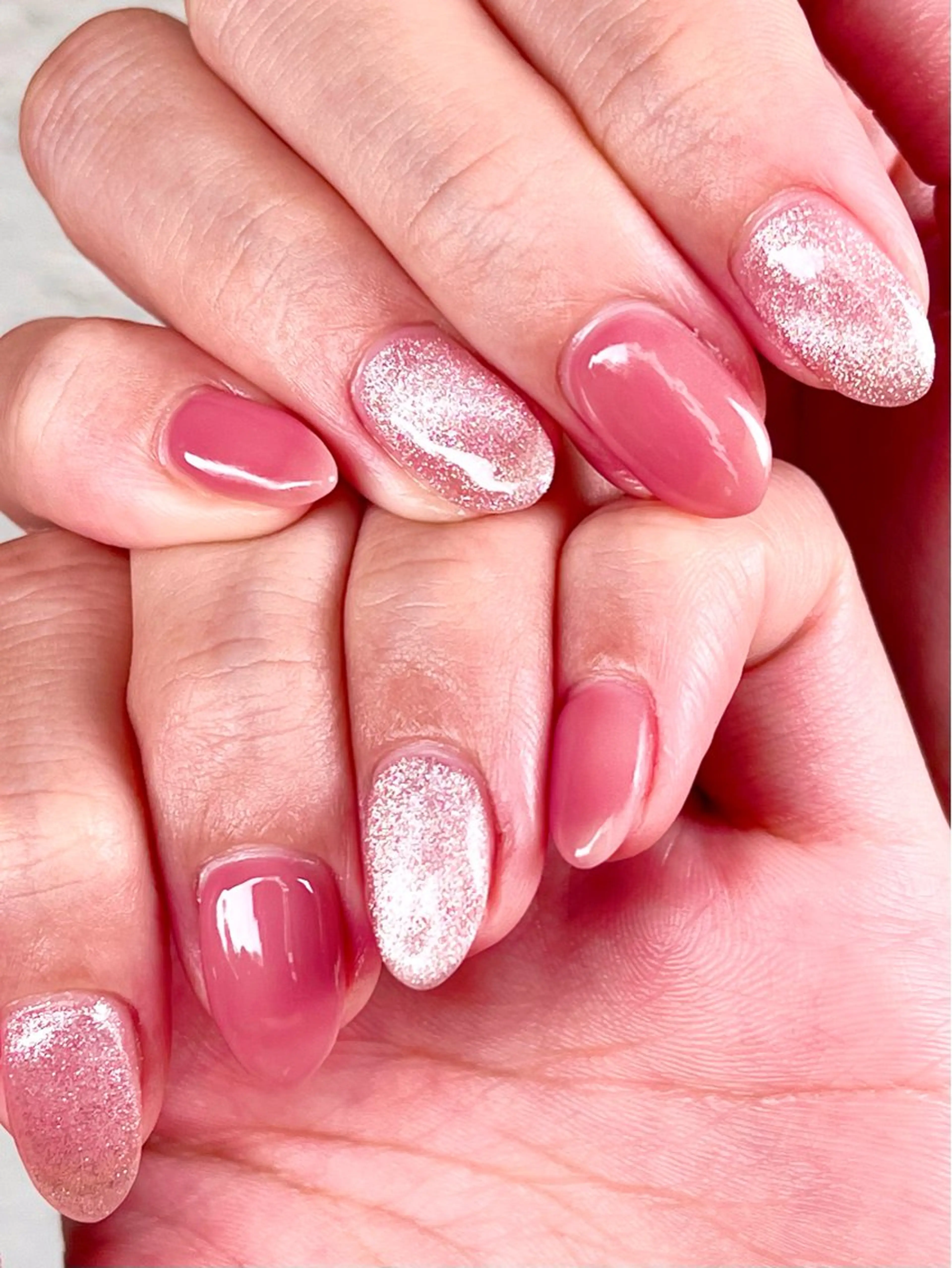 ネイル マグネットネイル オフィスネイル シンプルネイル ネイルサロン HANAのネイルデザイン