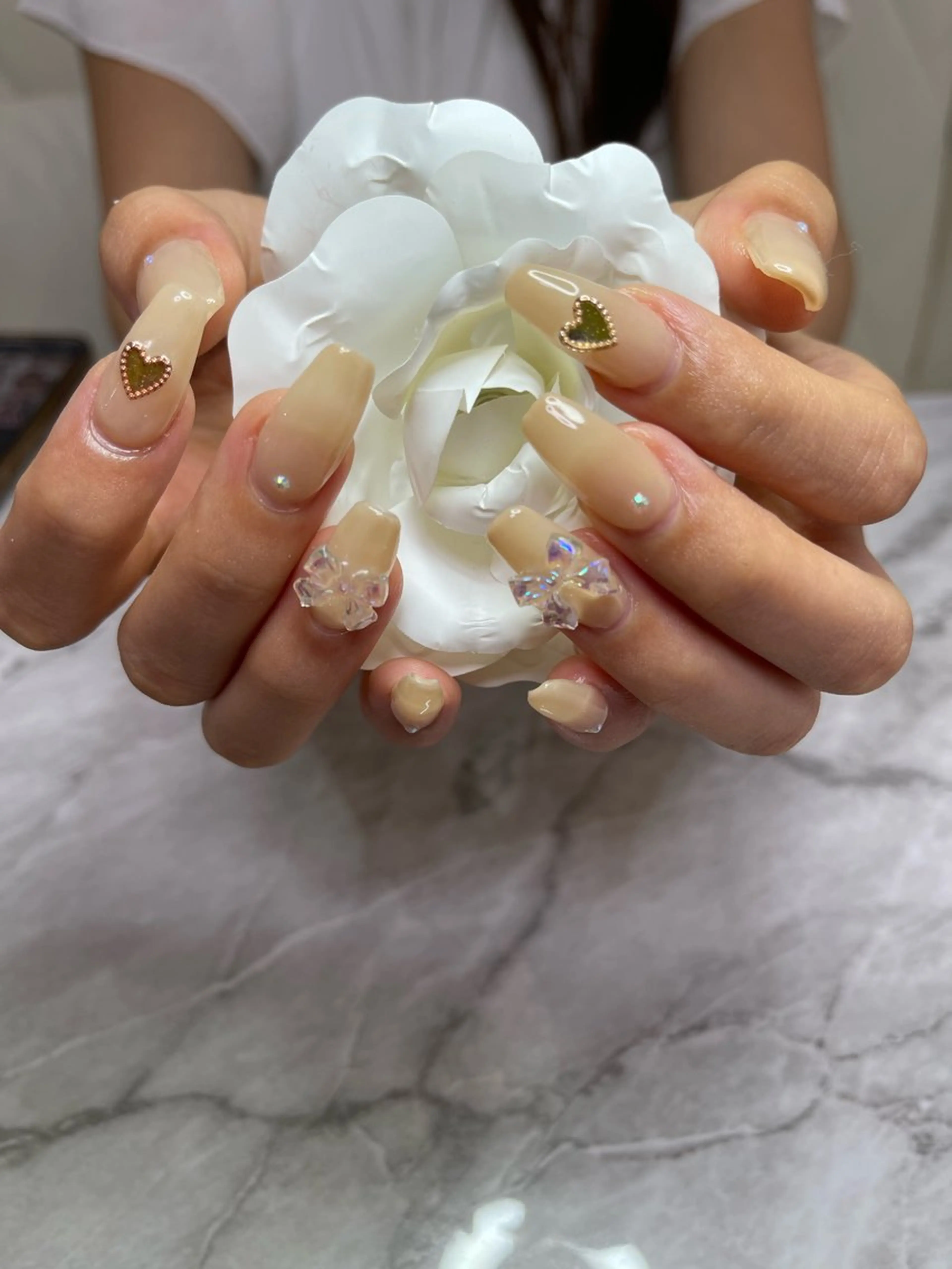 ネイル 長さ出し ワンカラーネイル RUARI RISAのネイルデザイン