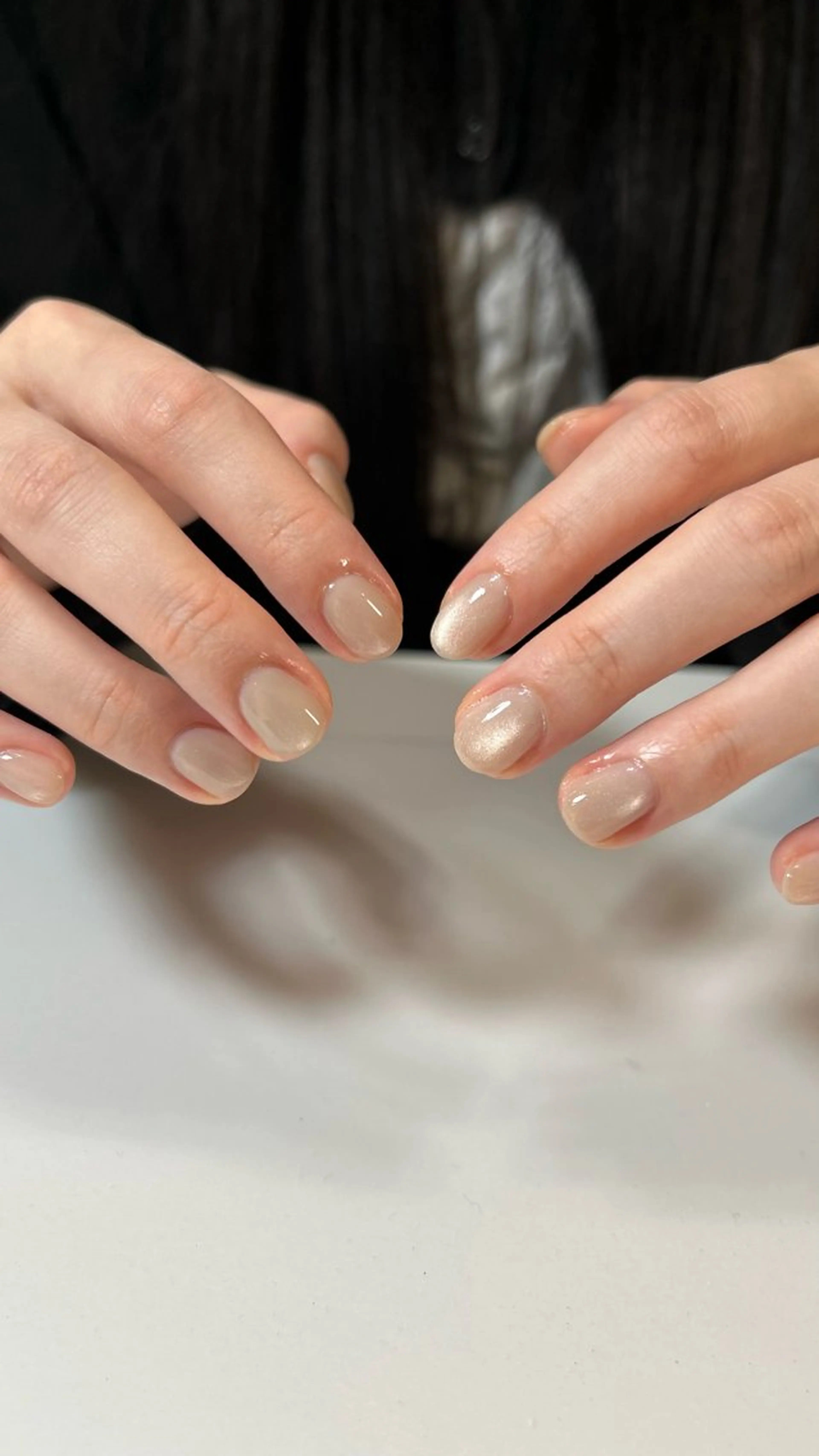 ネイル マグネットネイル マグネットワンカラー オフィスネイル ワンカラーネイル ハンドネイル nail salon mynteのネイルデザイン