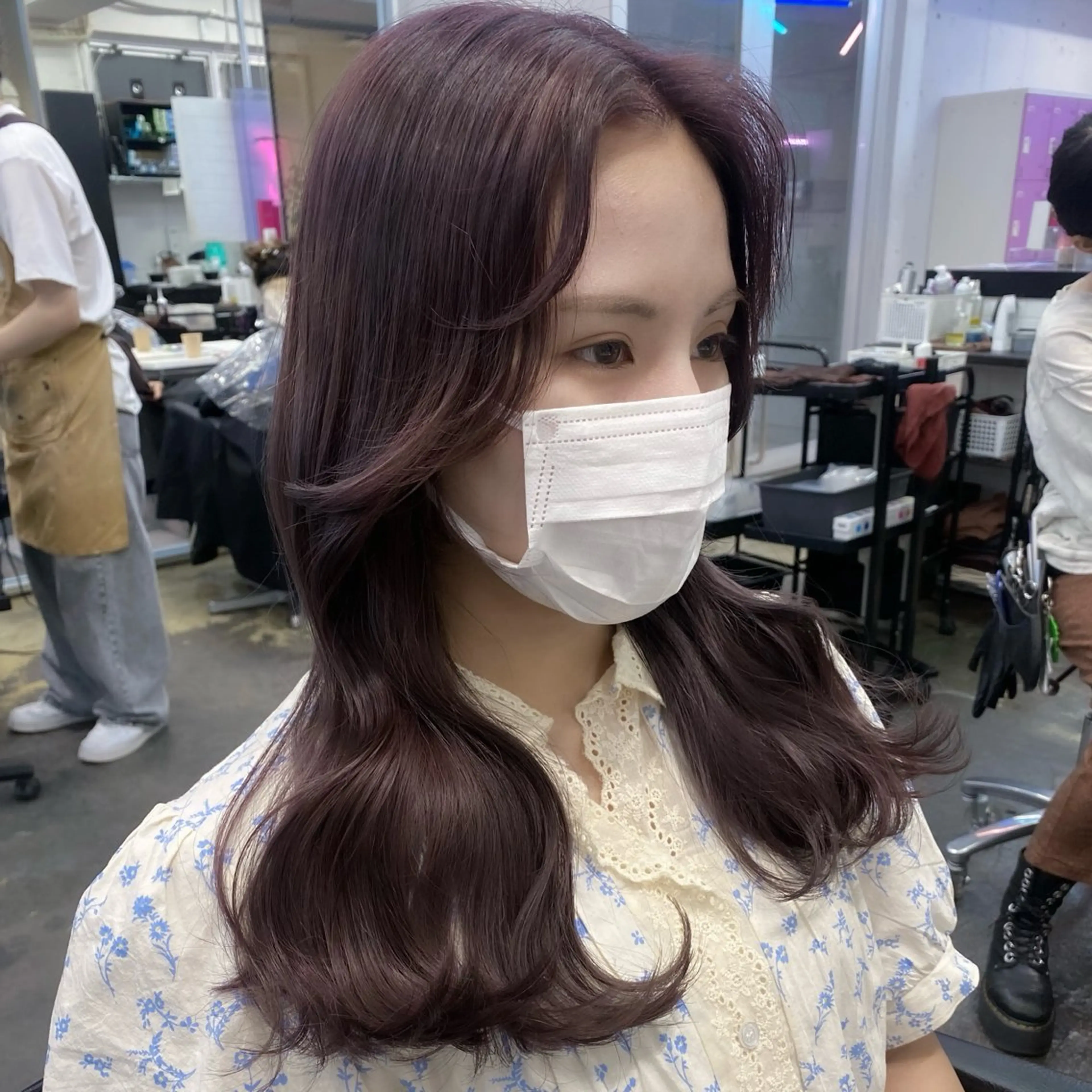 ロング カラー ヘアアレンジ カット ヘアカラー トリートメント 💗💗韓国レイヤー yu-ki💗💗のヘアスタイル