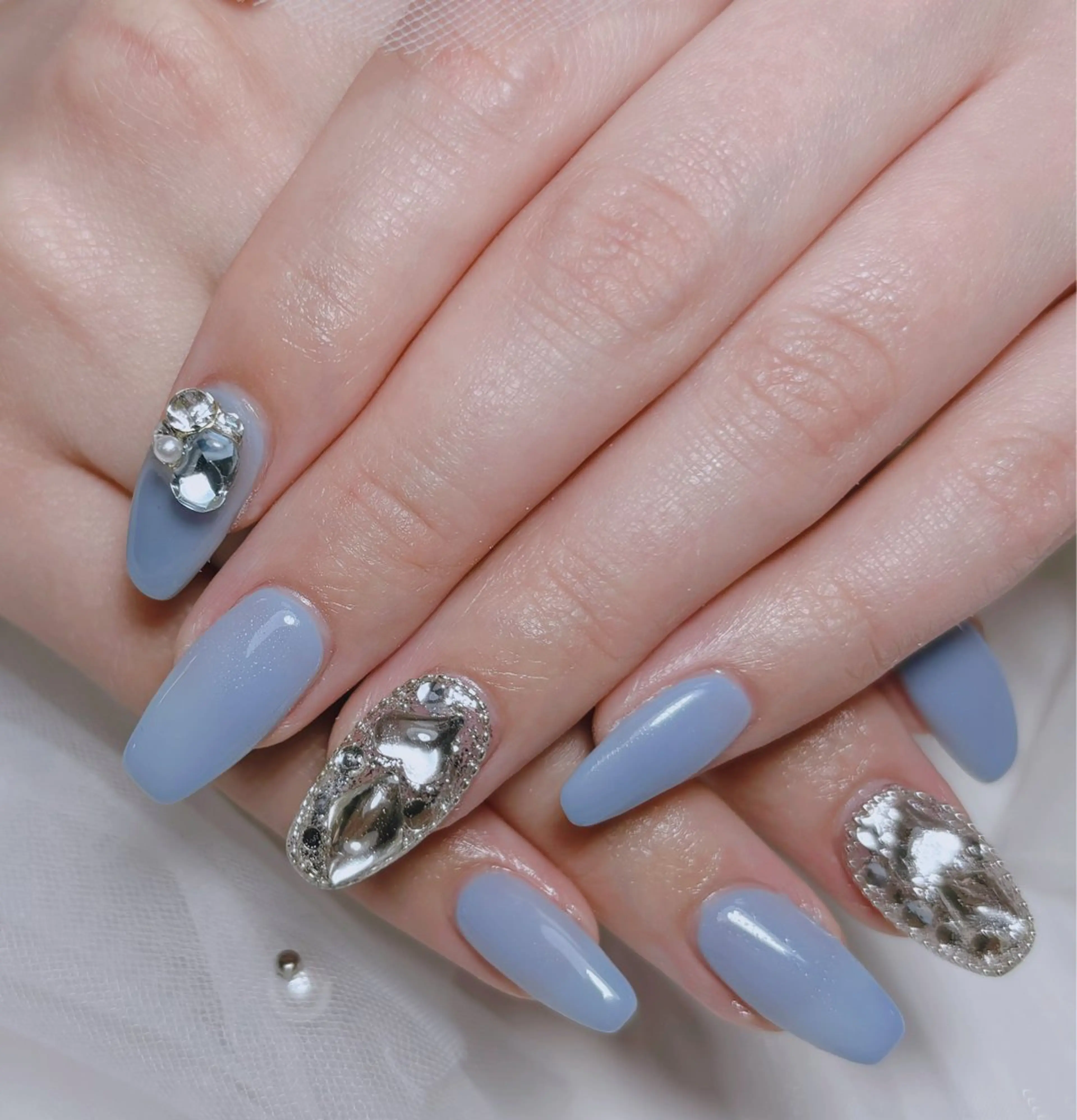 ネイル H3 Nail Tsuki🦋💙のネイルデザイン