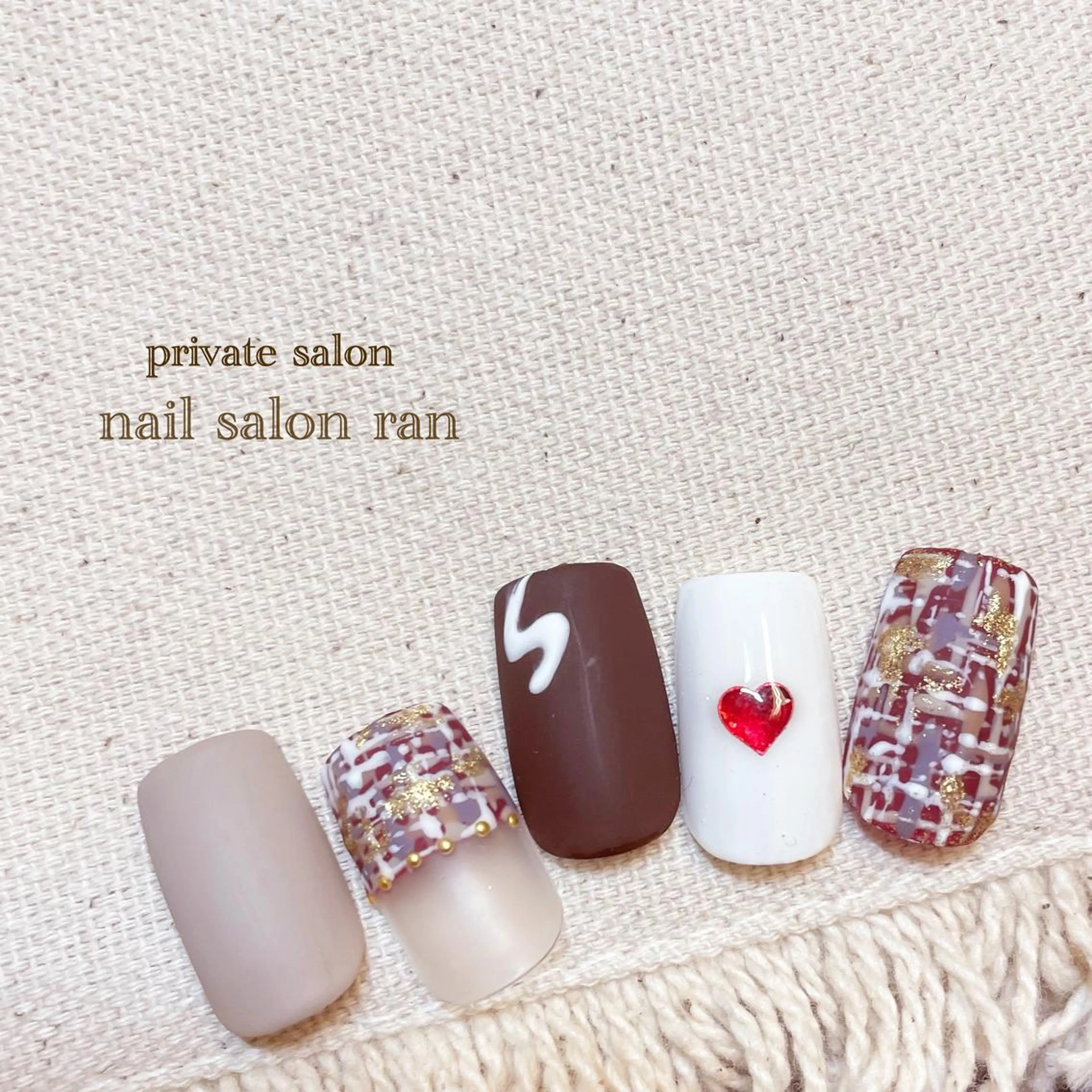 ネイル バレンタイン nailsalon ranのネイルデザイン