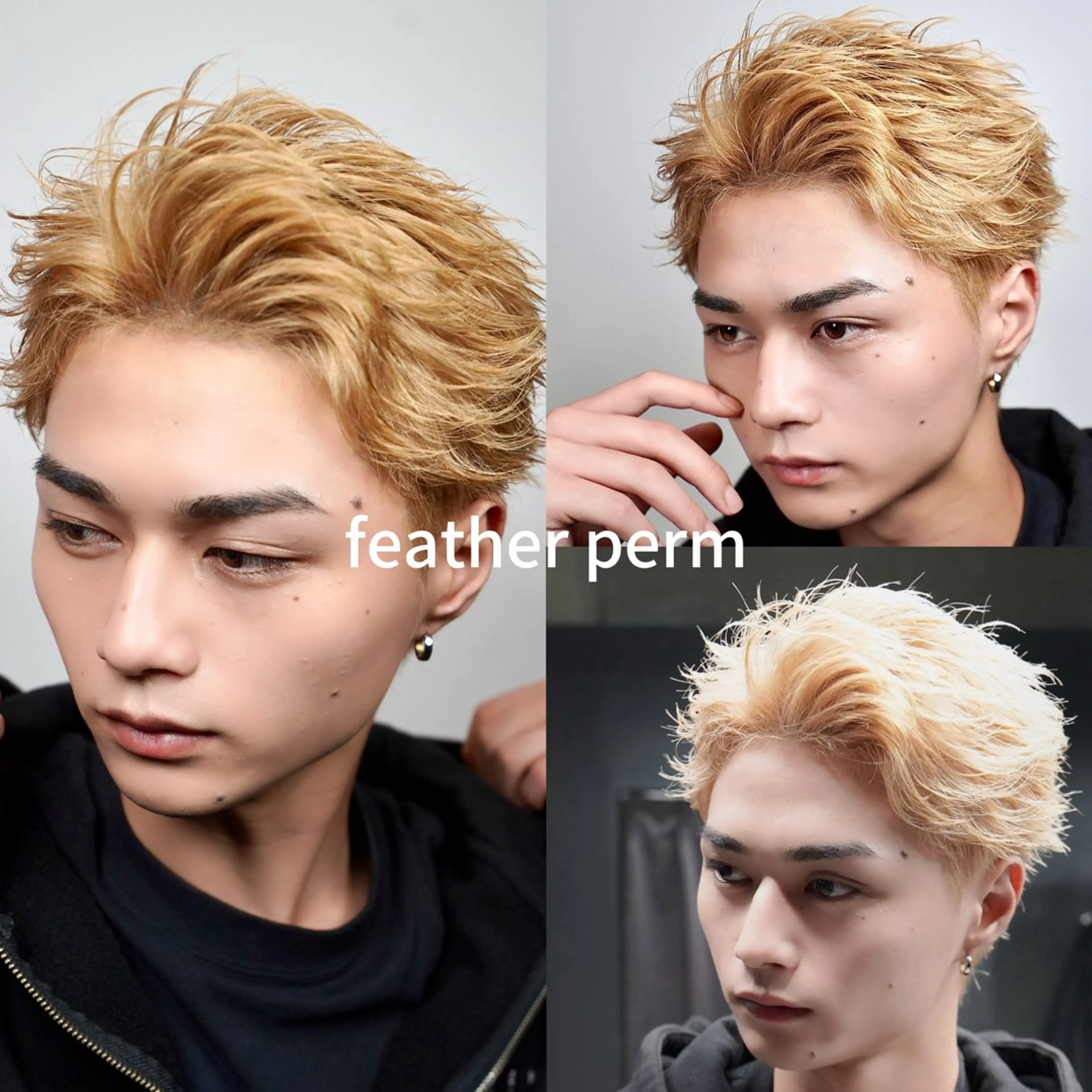 ショート パーマ メンズ アップバング メンズブリーチ センターパート メンズパーマ 刈り上げ カット ヘアカラー トリートメント スパイキーショート メンズ特化/鈴木美璃のヘアスタイル